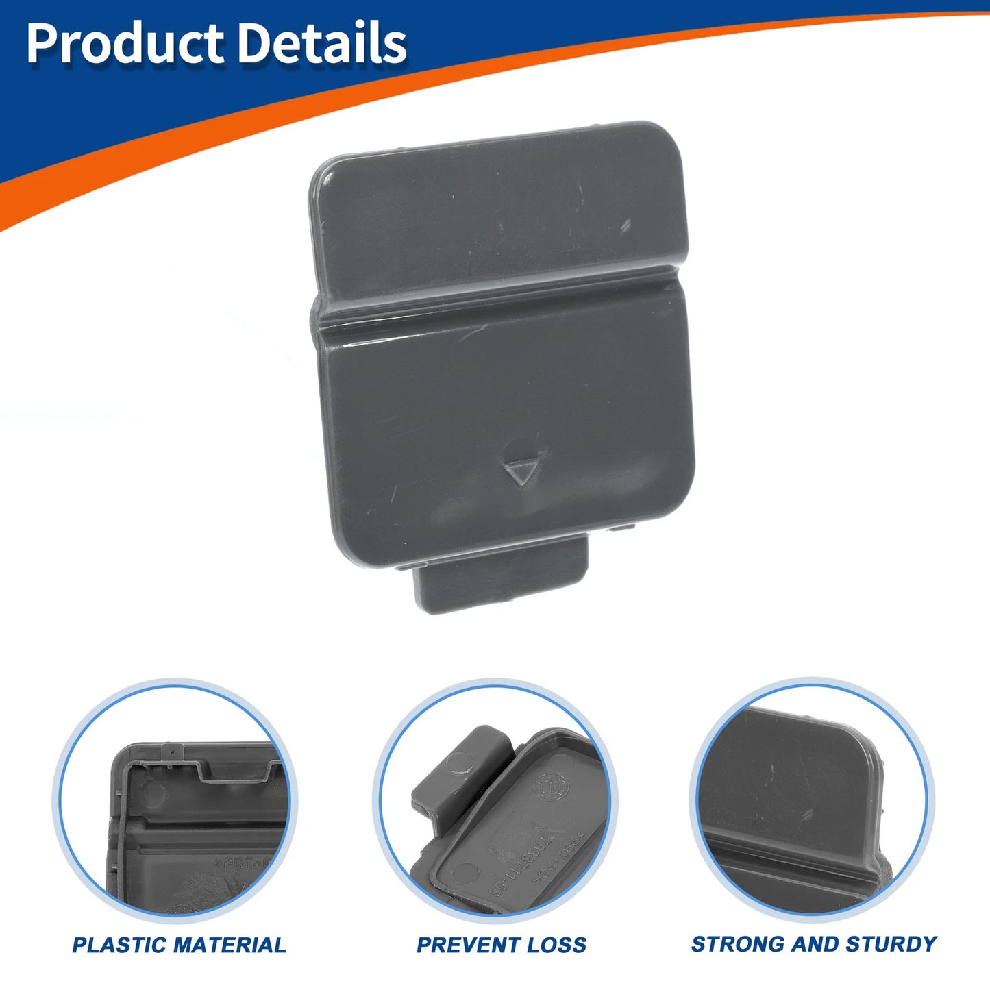 Rear Tow Hook Cover for BMW 525i 530i 545i (2001–2007) No. 51127119151 Unpainted