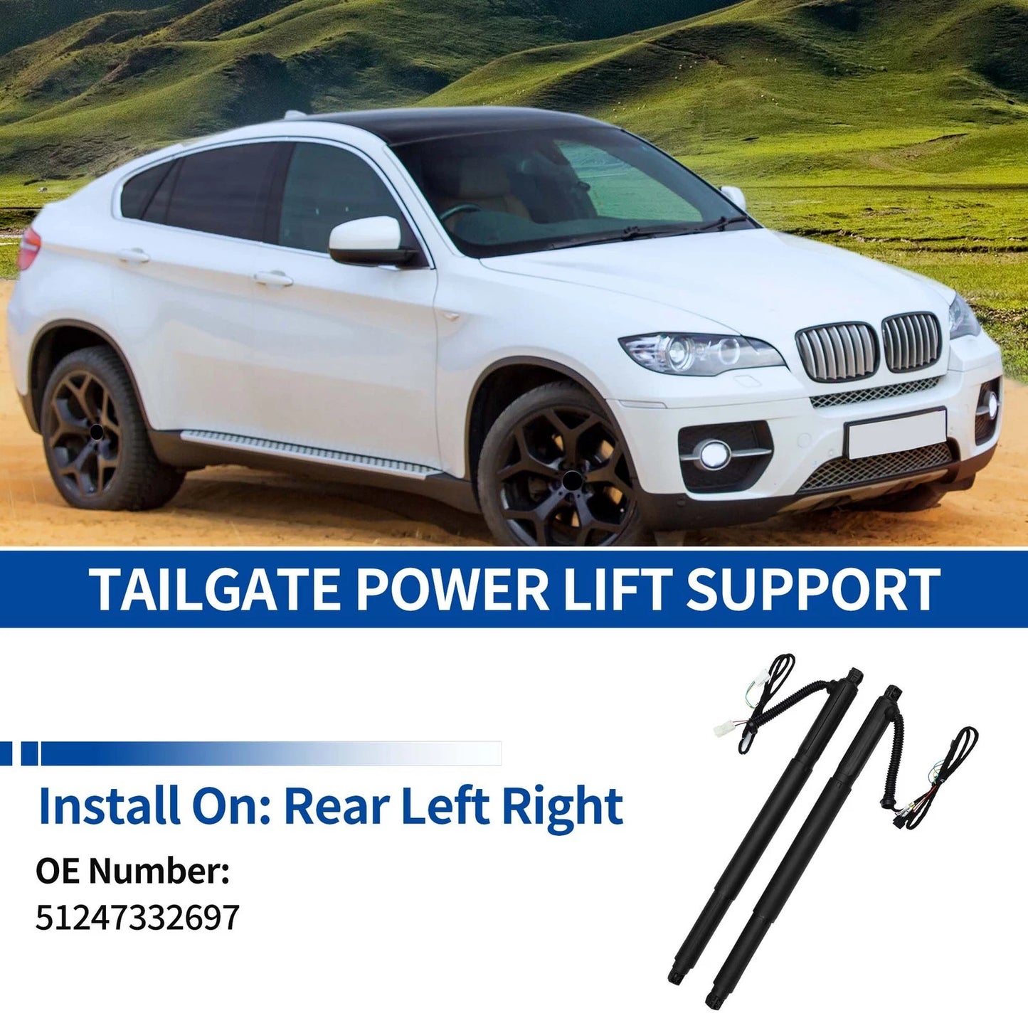 Rear LH RH Tailgate Power Lift Support for BMW X6 M (2007–2014) No. 51247332697