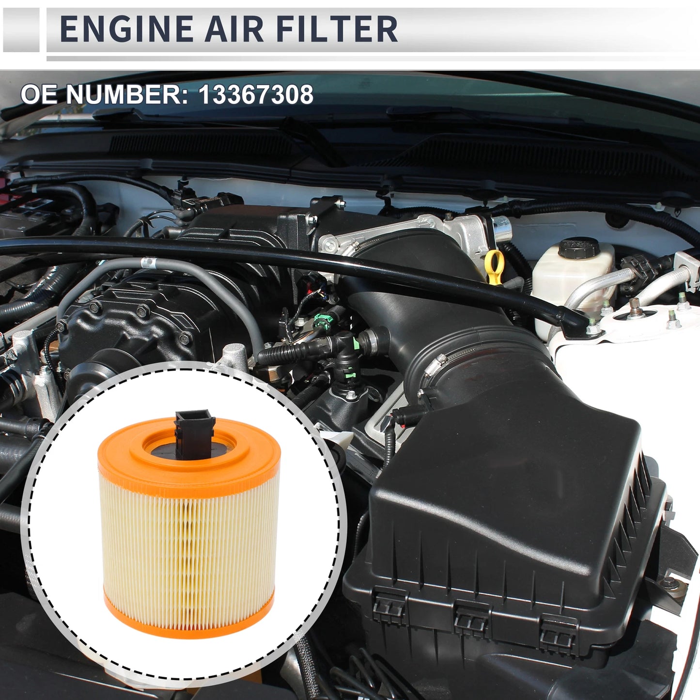 Car Engine Air Filter No. 13367308 for Cadillac ATS V 3.6L (2016–2019)