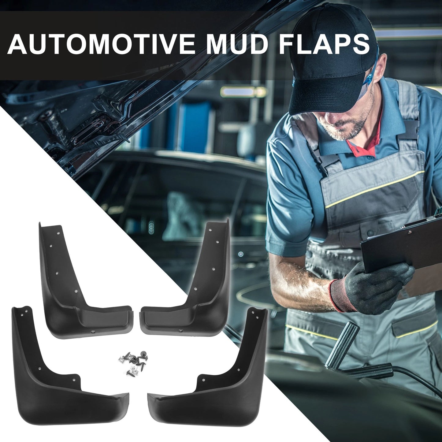 Set of 2 Front & Rear Mud Flaps for Suzuki Grand Vitara (2006–2015)