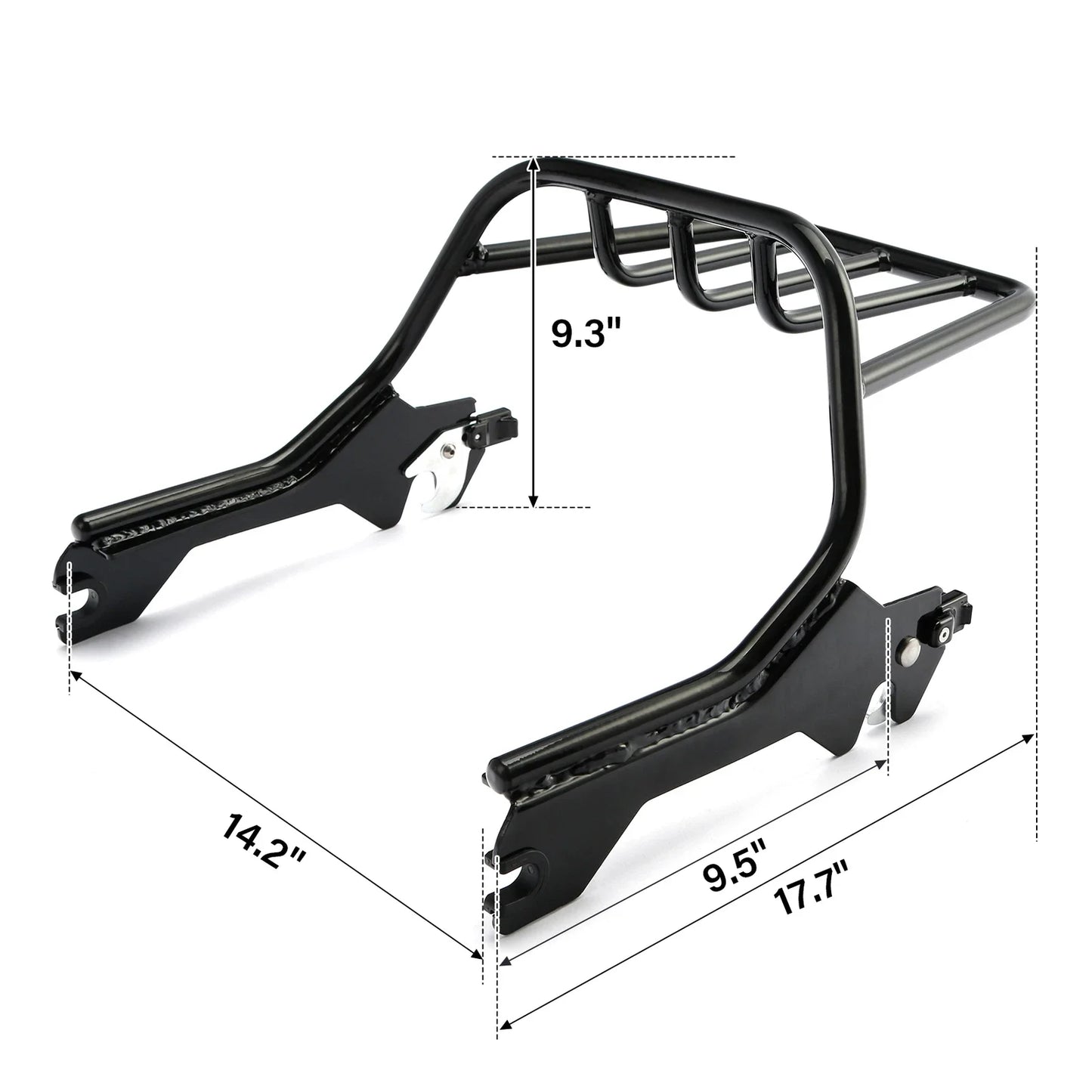 Black Two Up Luggage Rack for Harley Breakout FXBRS & Fat Boy FLFBS (2018-2025)