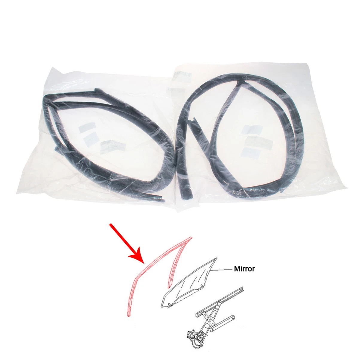 Front Door Glass Run Channel for Nissan Sentra Wagon (1990–1999)