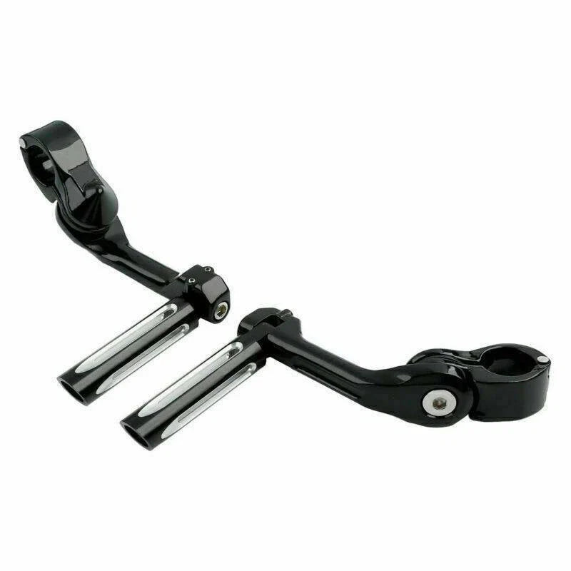 1 1/4" Black Foot Peg Mount Clamps for Harley
