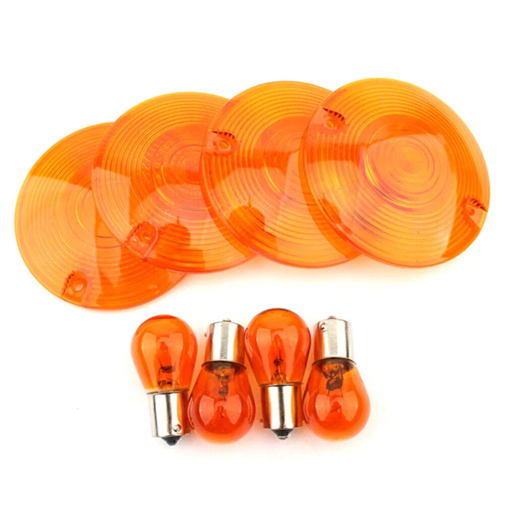 Yellow Turn Signal Light Cover Lens for Harley Electra Glide