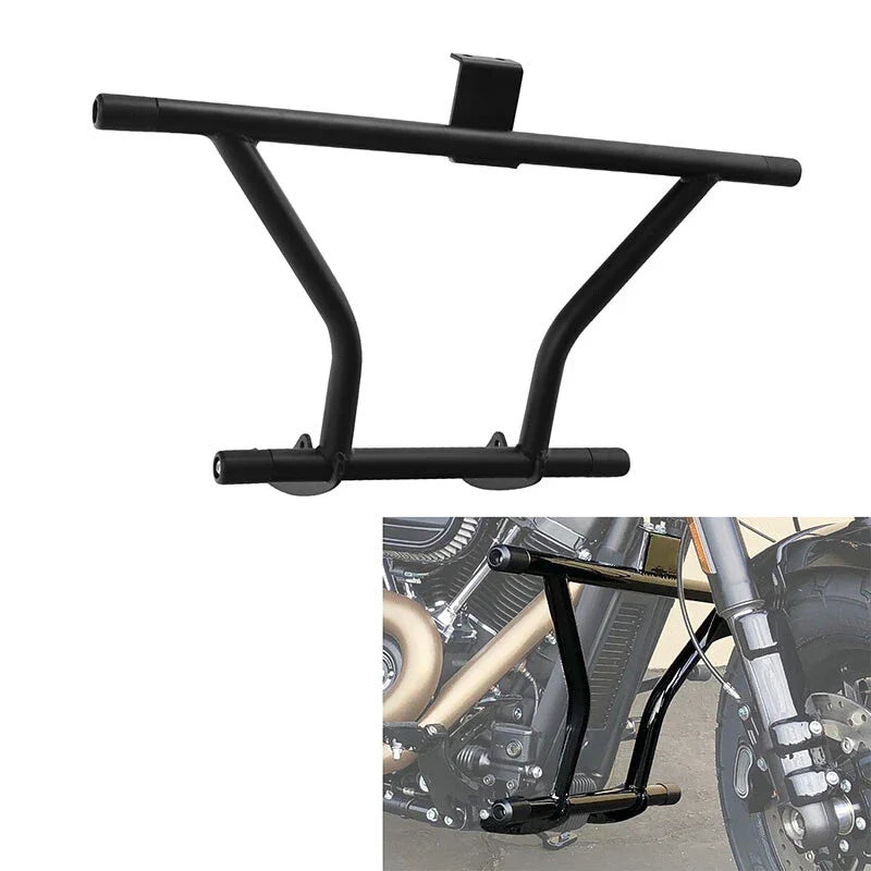 Matte Black Engine Guard Crash Bar for Harley Softail Fat Bob (2018-2024)