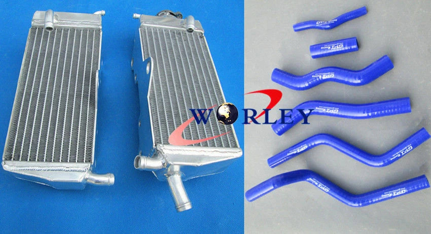 Aluminum Radiator + Hose for Honda CR125R CR125 (1990–1997) Blue