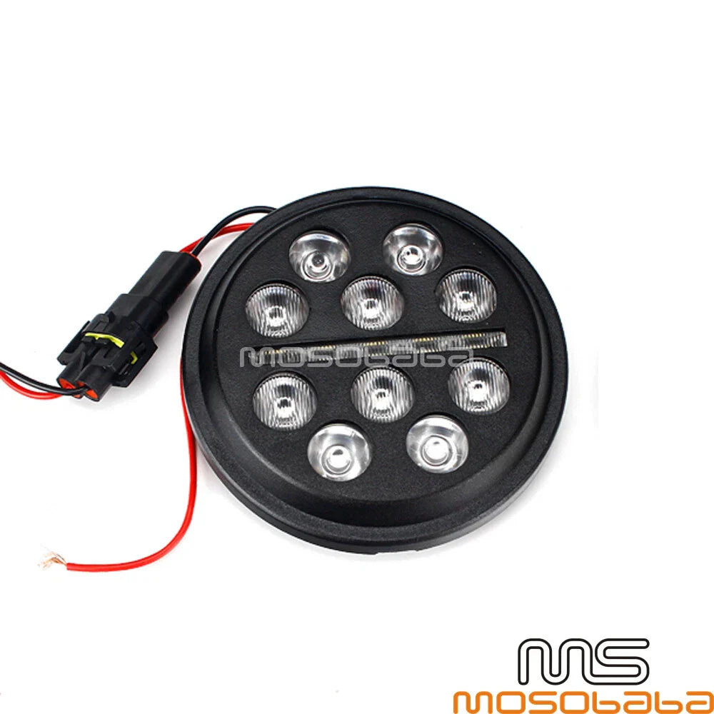 6000K Round LED Fog Passing Headlight DRL Lights for Harley Electra Glide