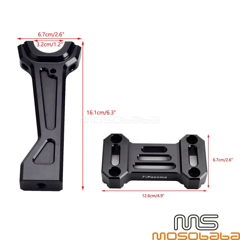 Tall Handlebar Risers w/ Top Clamp Cover for Pan America 1250 (2021-2024)