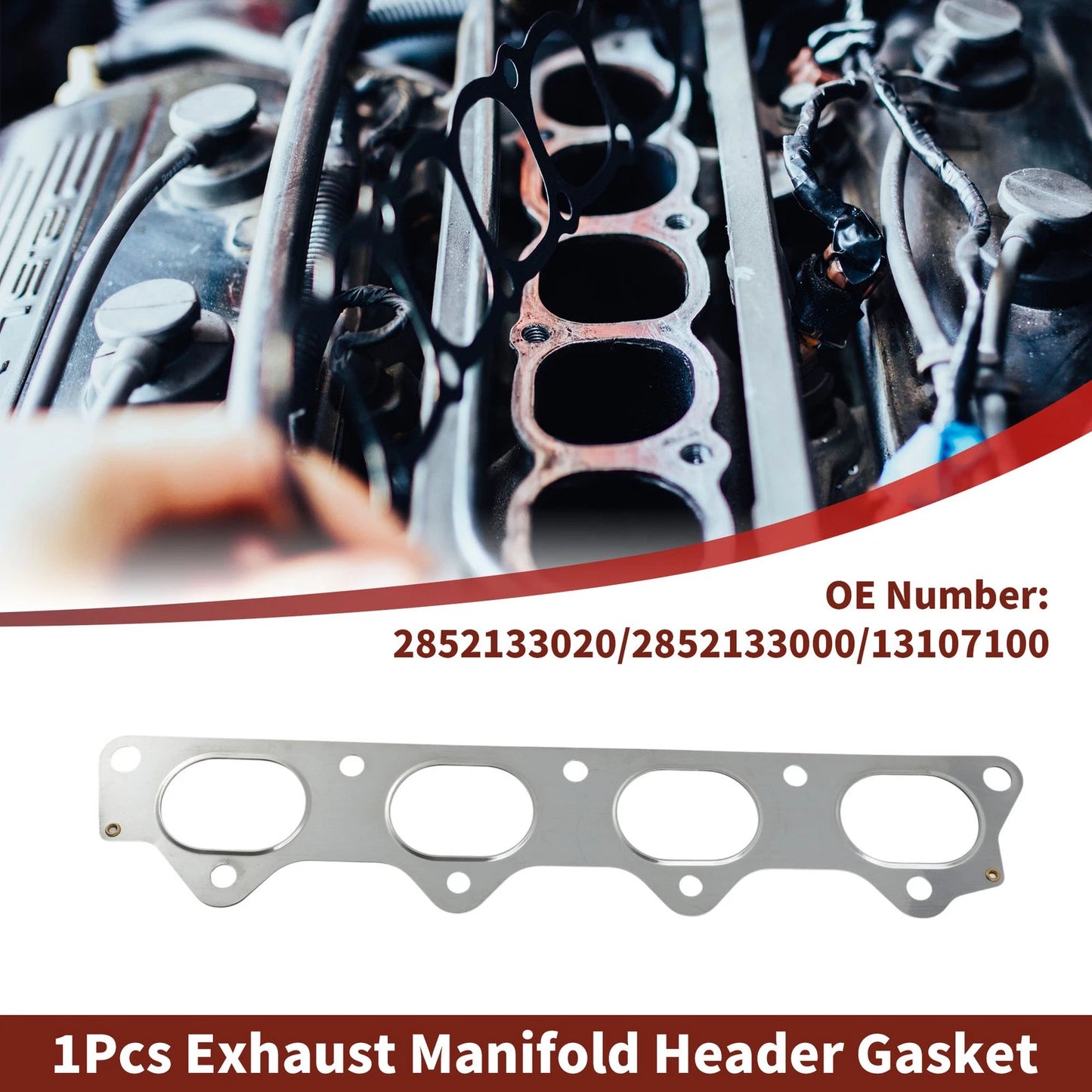 Exhaust Manifold Header Gasket for Hyundai Sonata III (1993–1998) No.2852133020