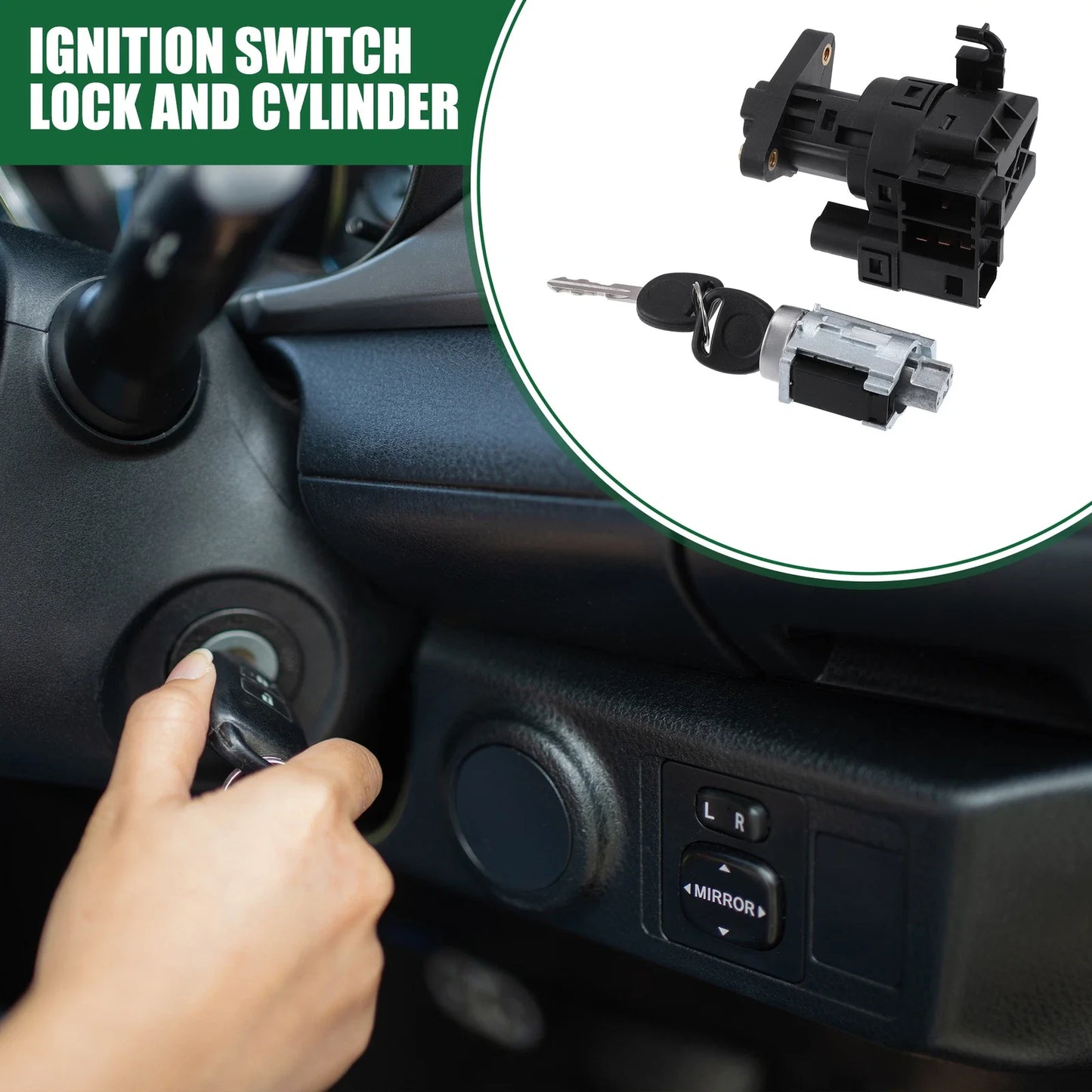Ignition Starter Switch Lock Cylinder w/2 Keys for Chevy Malibu Impala (2000-2003)