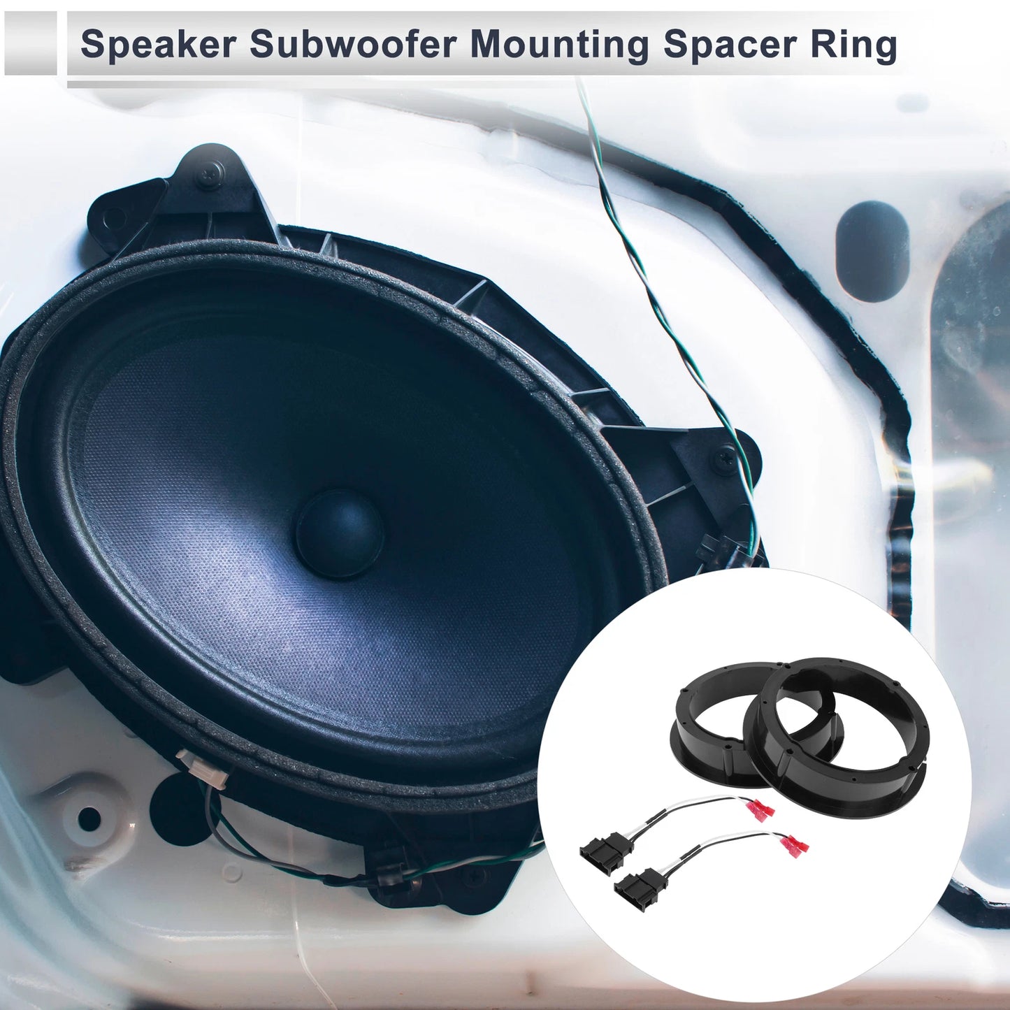 Set of 2 Speaker Spacer Rings for VW Golf (6.5")