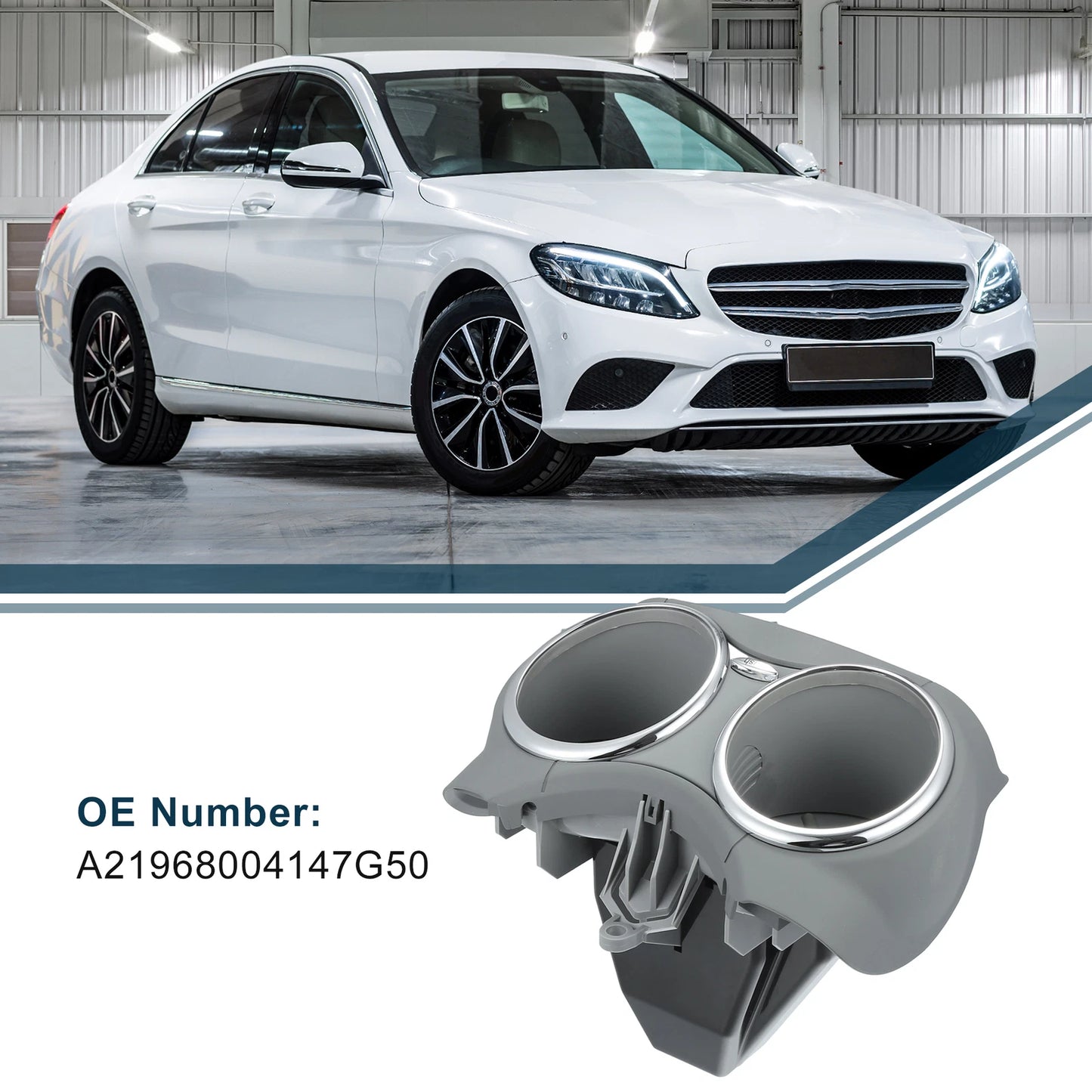 Cup Holder for Mercedes-Benz CLS500 (2006) No.A21968004147G50 Gray