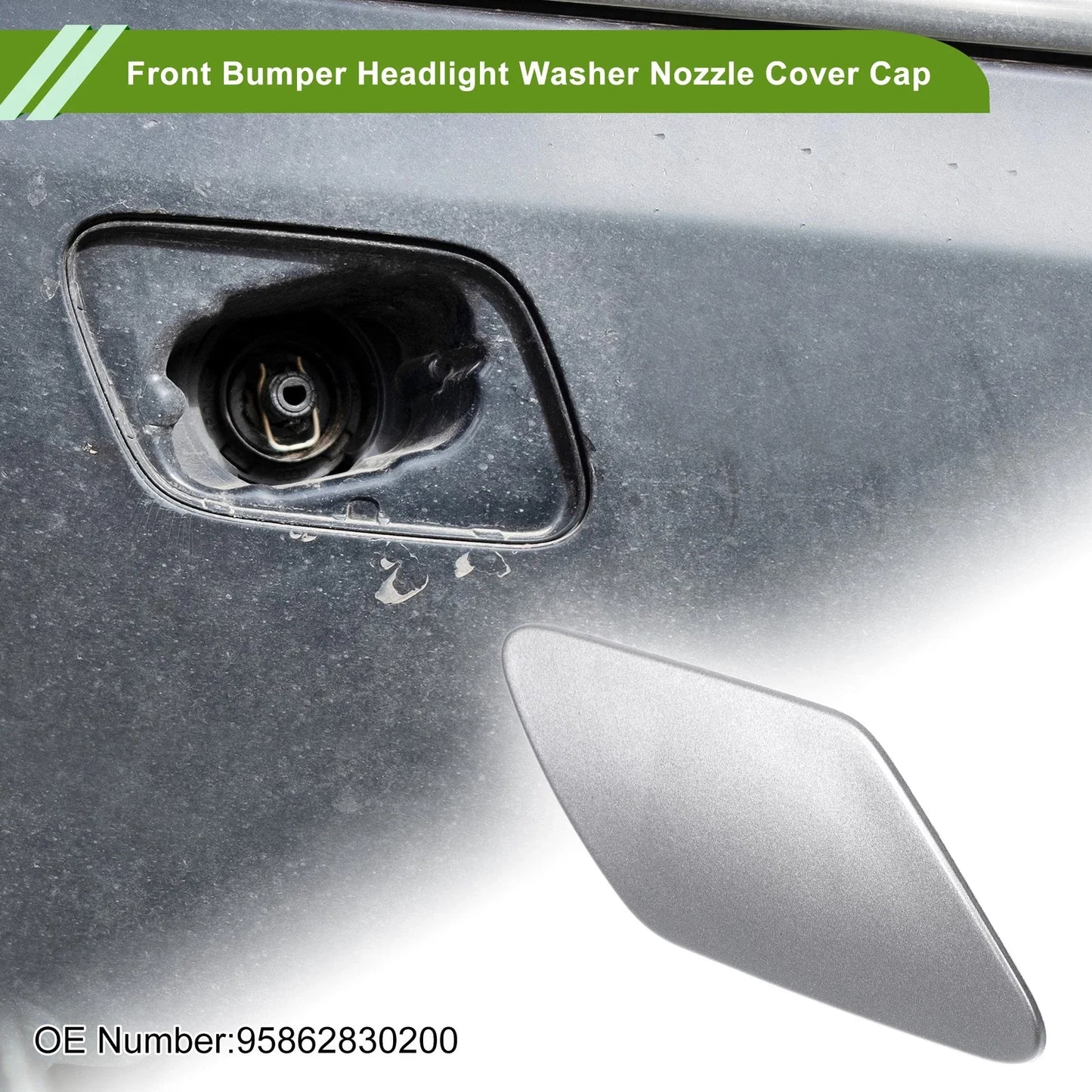Washer Nozzle Cover for Porsche Cayenne (2003-2010) - Silver Tone
