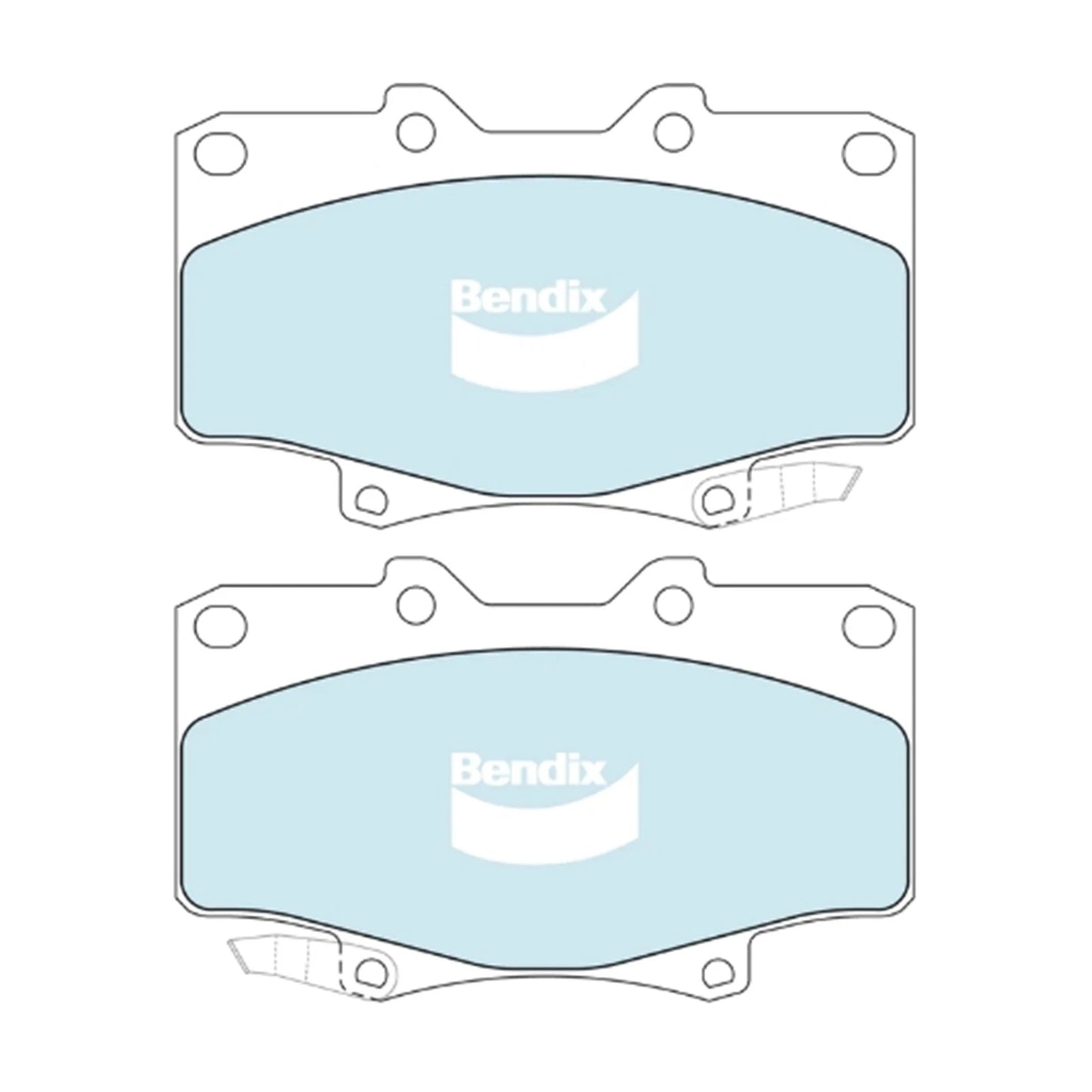 Set of 4 Bendix HD Front Disc Brake Pads for Toyota Landcruiser 80 Series (1990–1998)