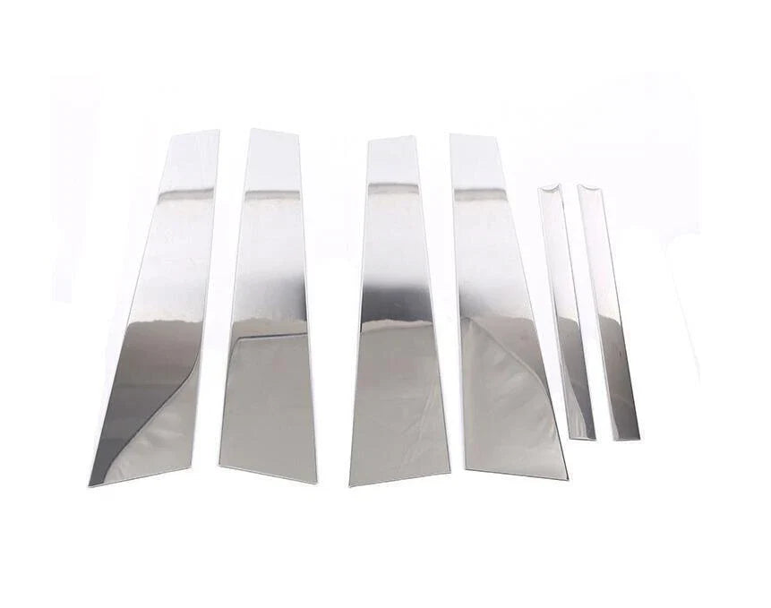 Chrome Aluminum Pillar Window Trim Covers for Benz S Class W222 (2014–2020)