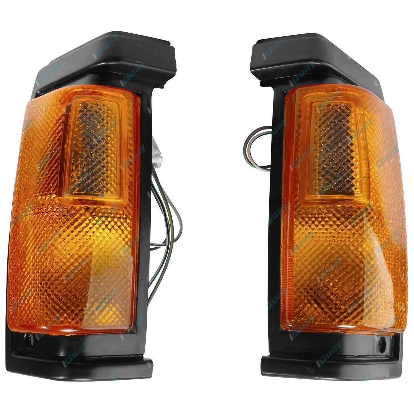 Drivers + Passengers Corner Indicator Amber Blinker Lamps for Navara D21 Ute
