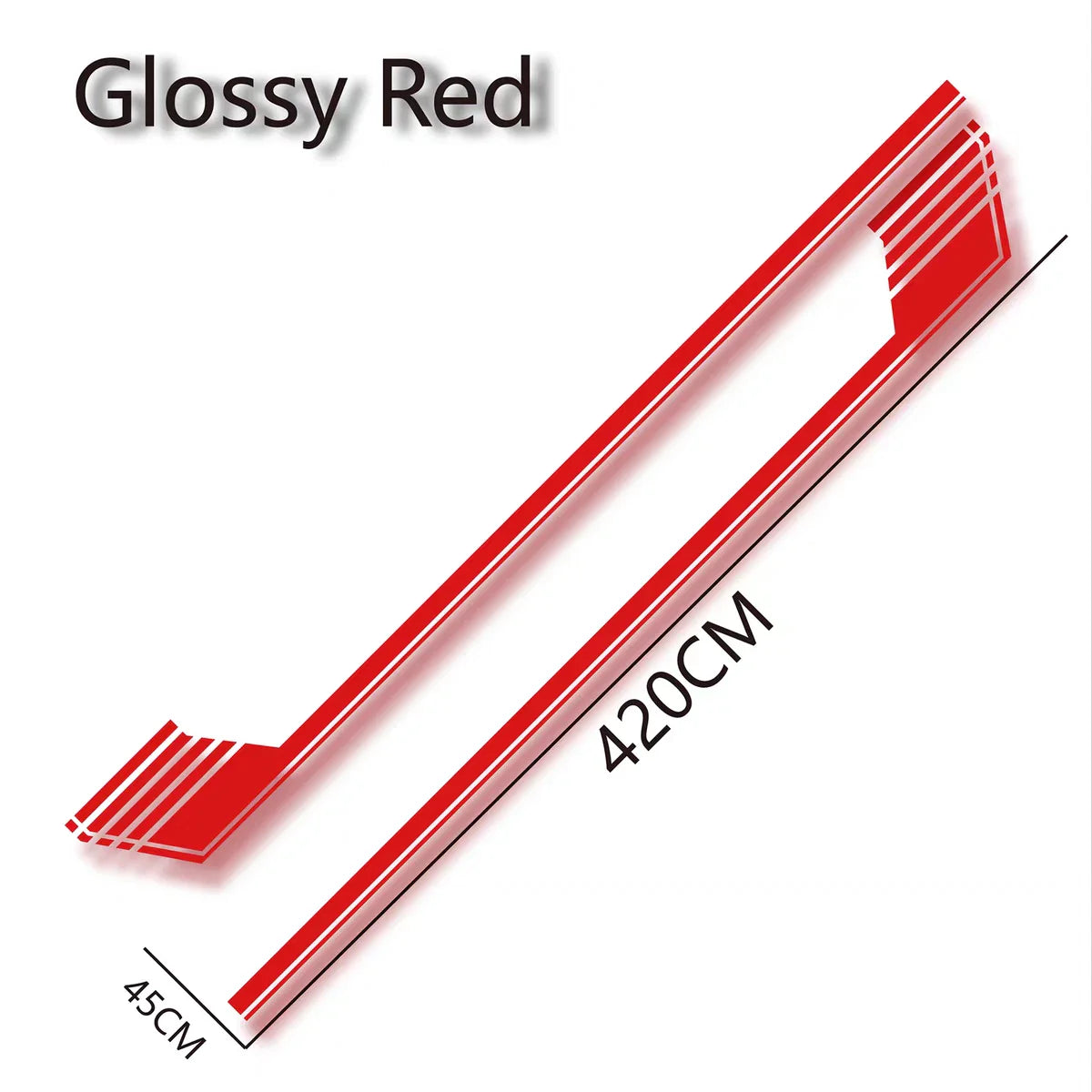 2 x Red Side Door Stripe Graphics Vinyl Sticker for Ford F-150 Sport