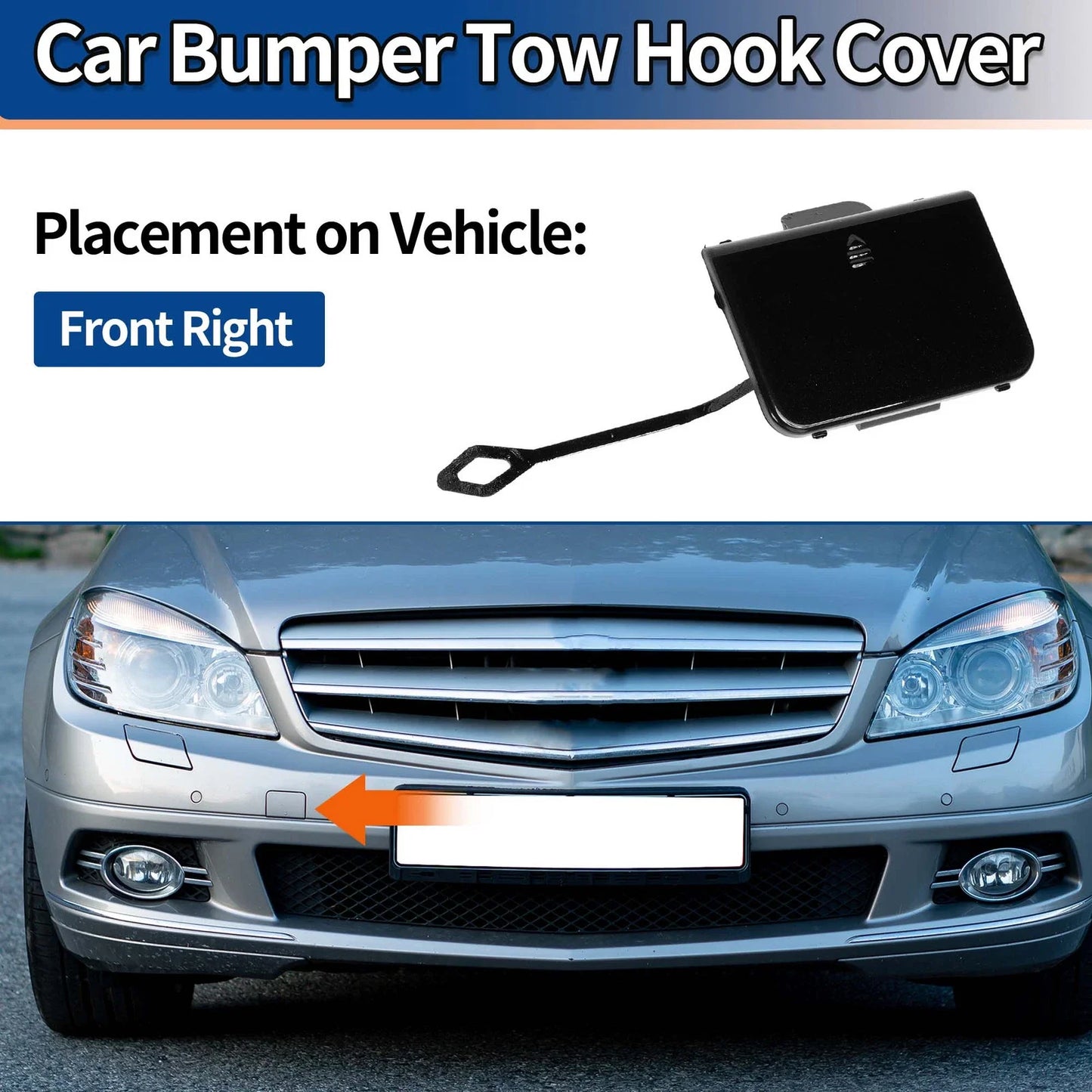 Front Right Tow Hook Cover for Mercedes-Benz C-Class W204 (2007-2014)