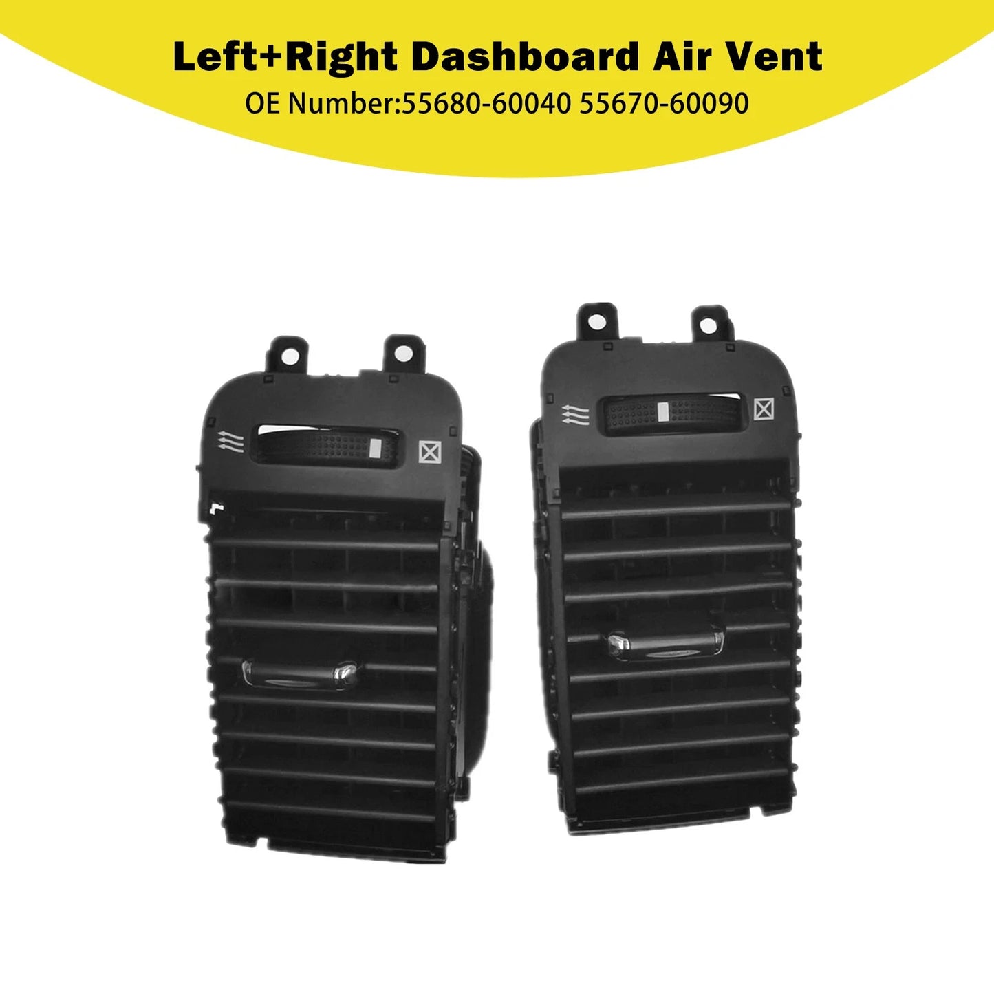 Set of 2 Vent Grilles for Toyota Land Cruiser Prado (2003–2009)