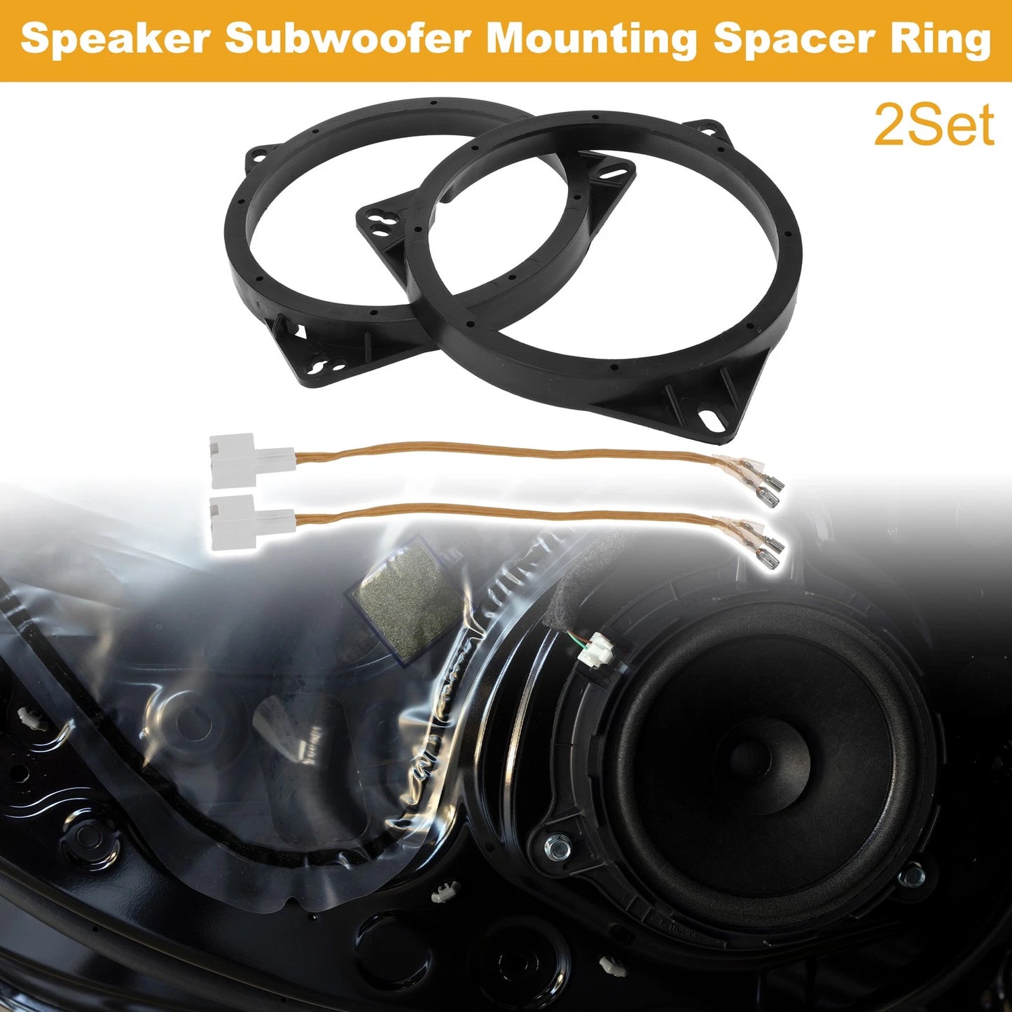 Set of 2 Speaker Spacer Rings for Nissan Qashqai (2007–2014)