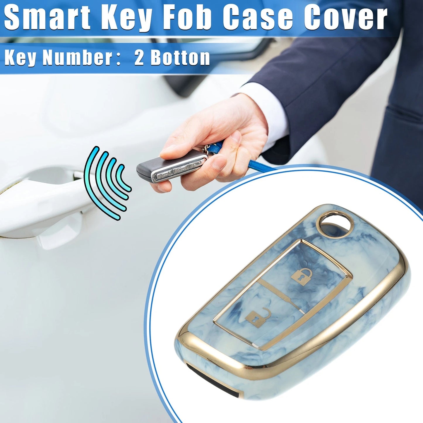 2 Button Smart Key Fob Case Cover for Nissan Rogue Frontier (2014–2023)