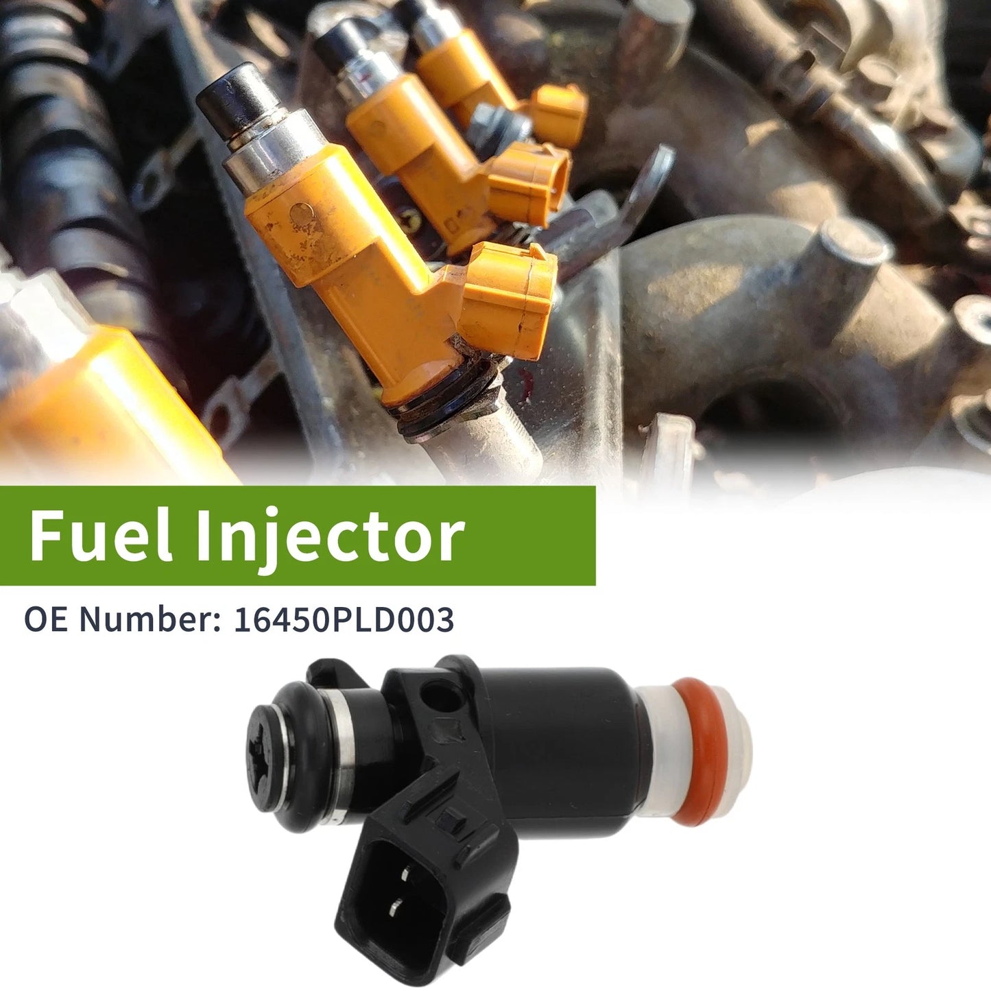 Fuel Injector No. 16450PLD003 for Honda Civic Si 2.0 (2002–2005) 1 Pc Black