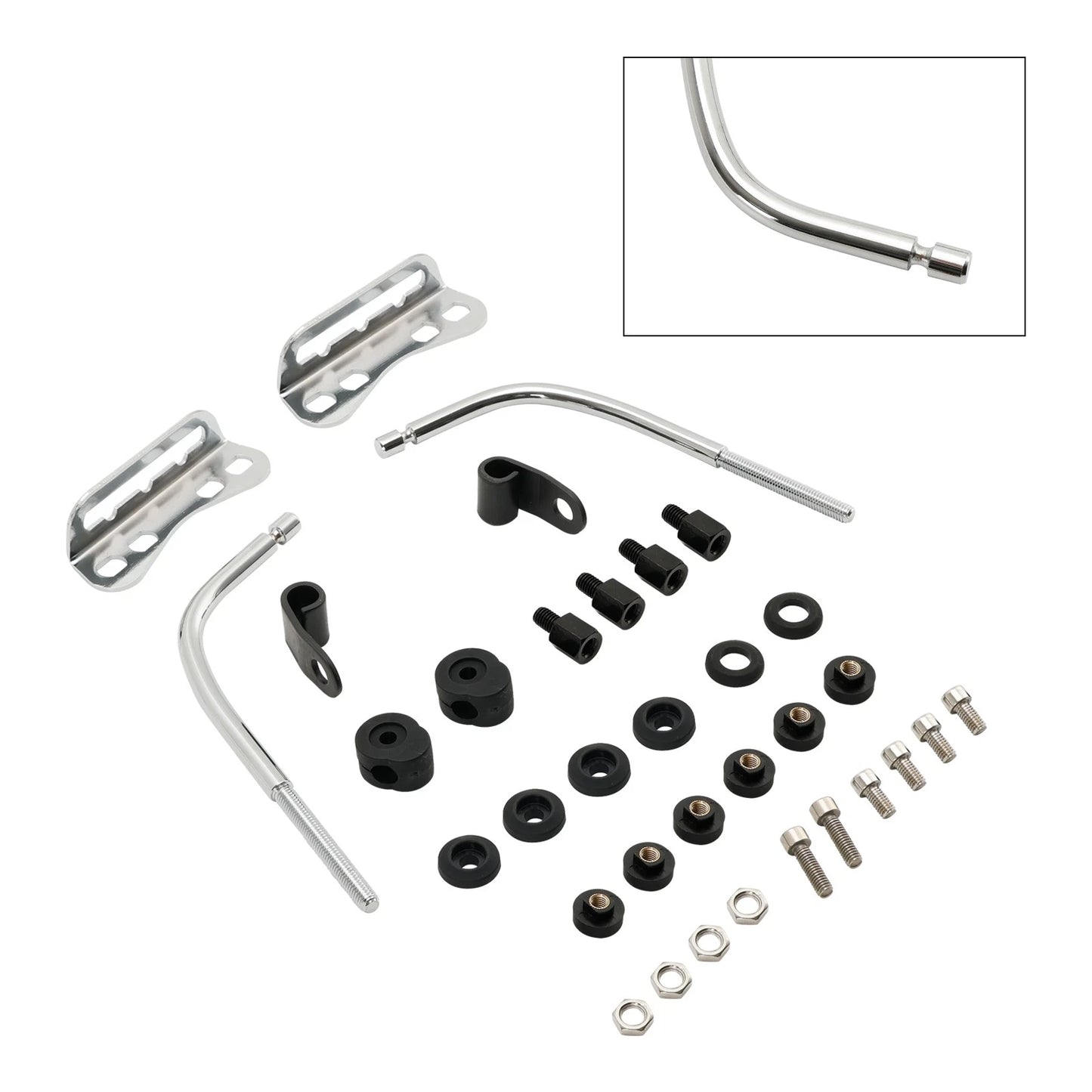 Cafe Racer Motorcycle Headlight Windshield Mount Bracket Universal