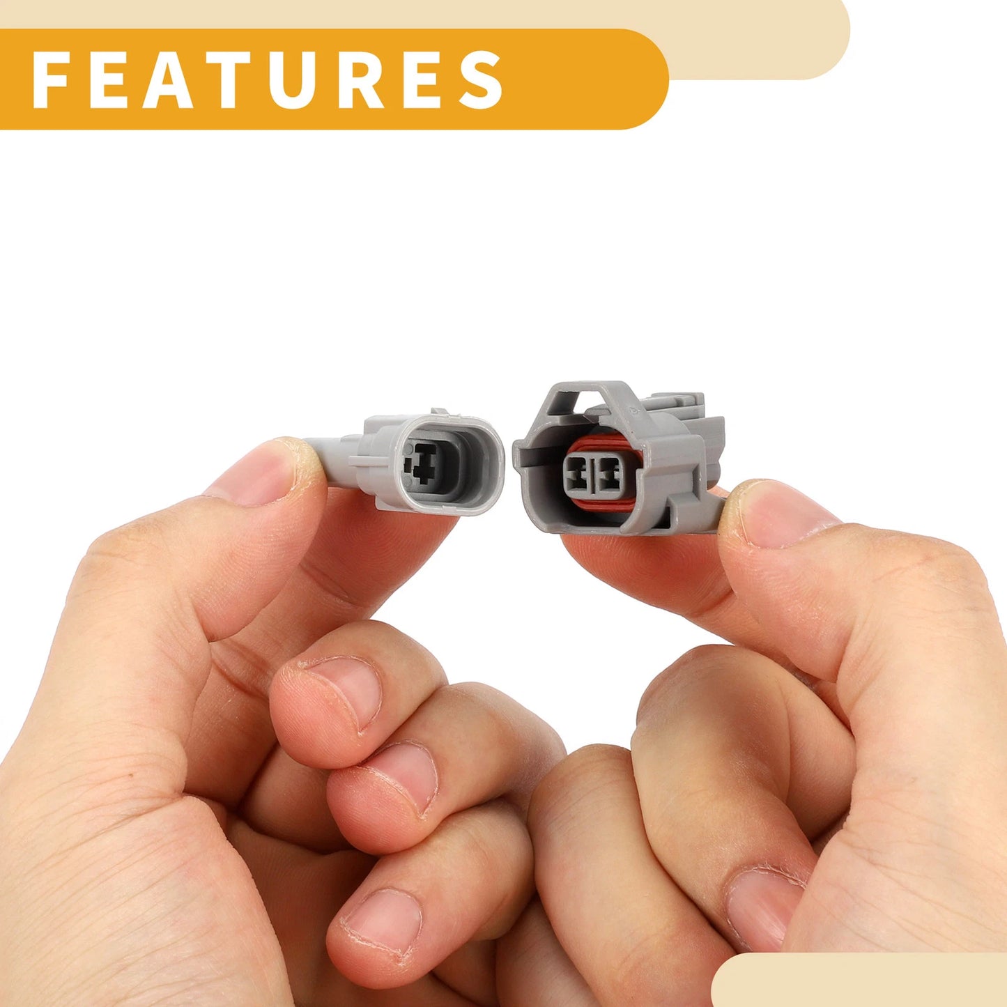 2 Pin Fuel Injector Connector Plug for Toyota