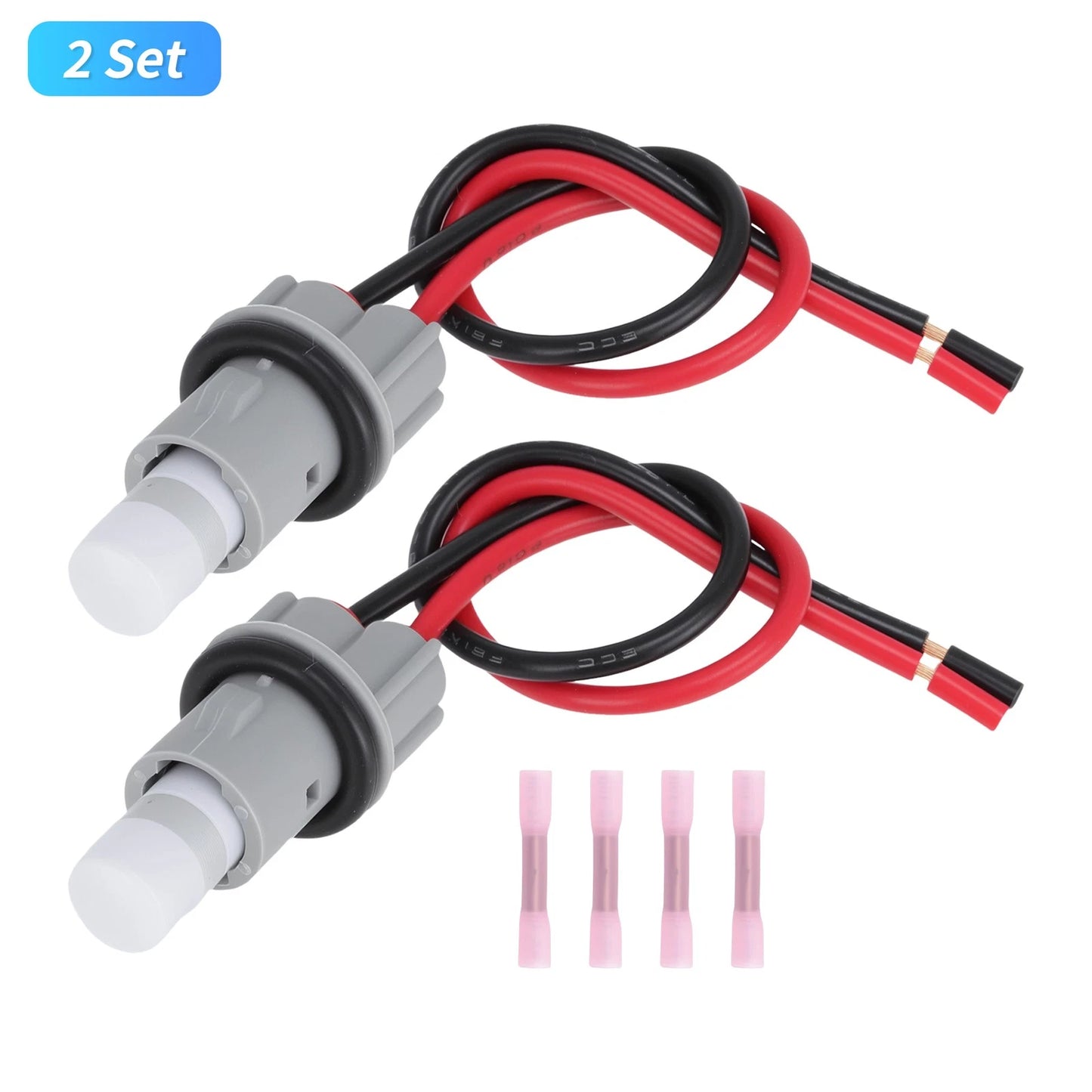 2X Side Marker Light Bulb Socket Wire w/ LED for Mercedes C-Class E-Class