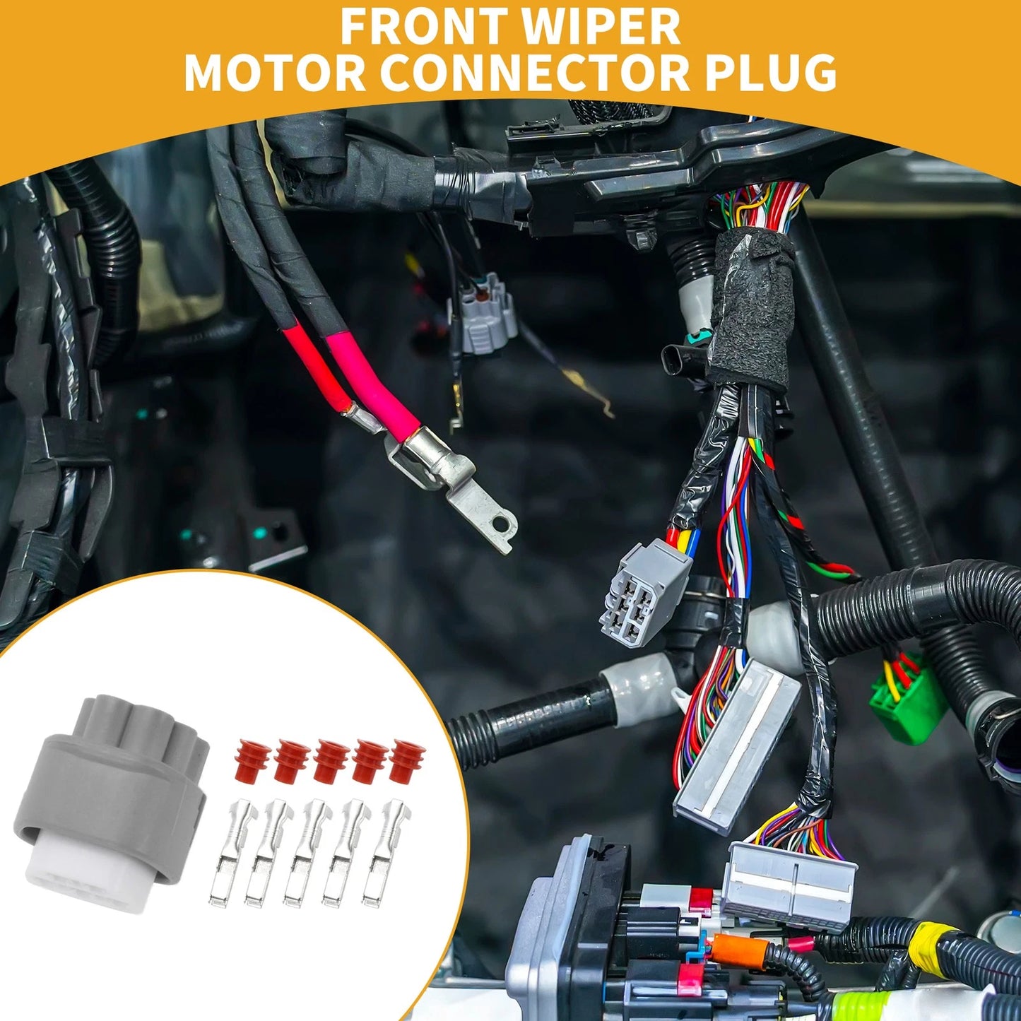 5 Pin Front Wiper Motor Connector Plug for Lexus