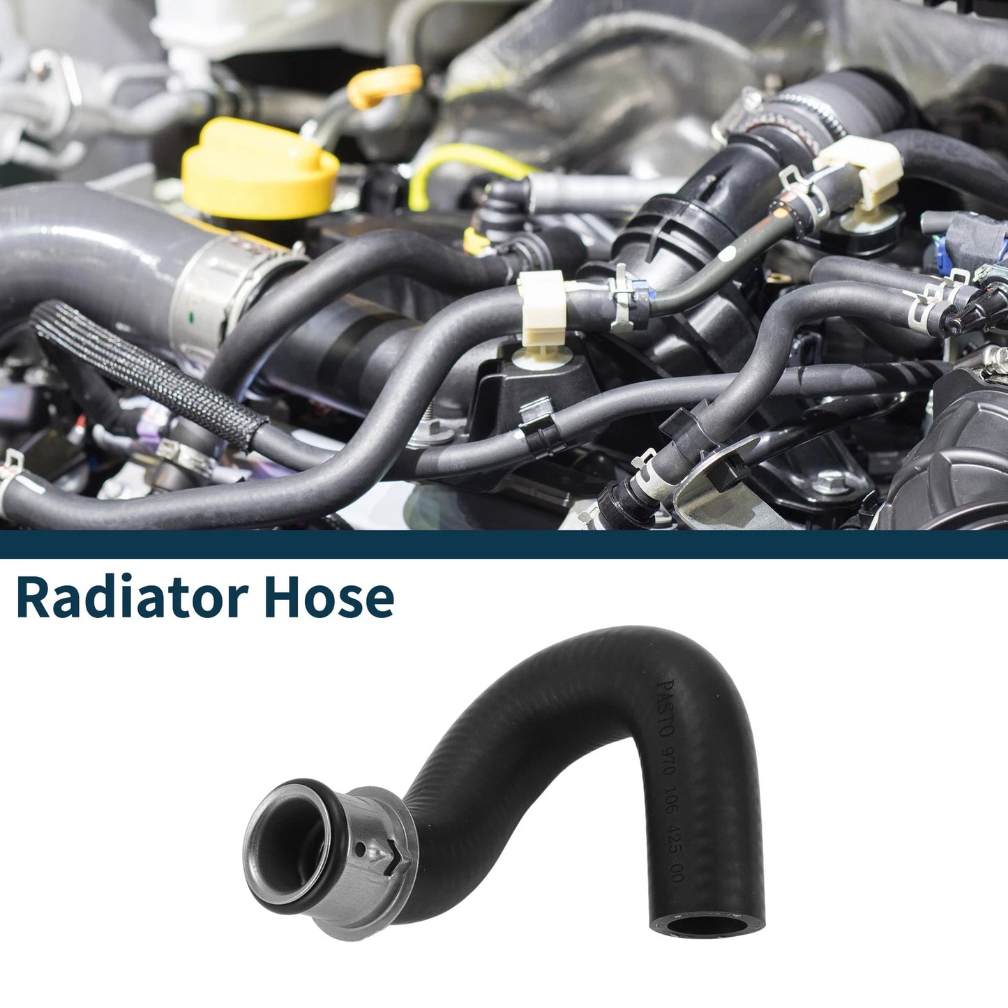Radiator Hose for Porsche Panamera (2010–2016) No. 97010642500 Rubber