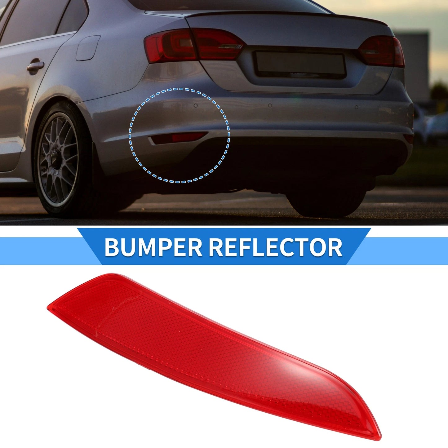 Rear Left Bumper Reflector for Volkswagen Golf VI MK6 (2009–2013) No. 5K0945105A/5K0945105F