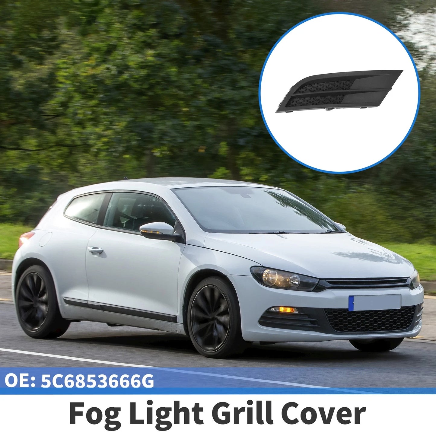 Fog Light Grill for Volkswagen Jetta (2015–2018) No. 5C6853666G