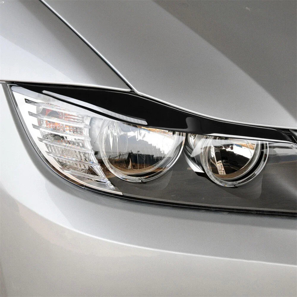 Gloss Black Headlight Eyelid Trim for BMW 3 Series E90 E91 (2009-2012)