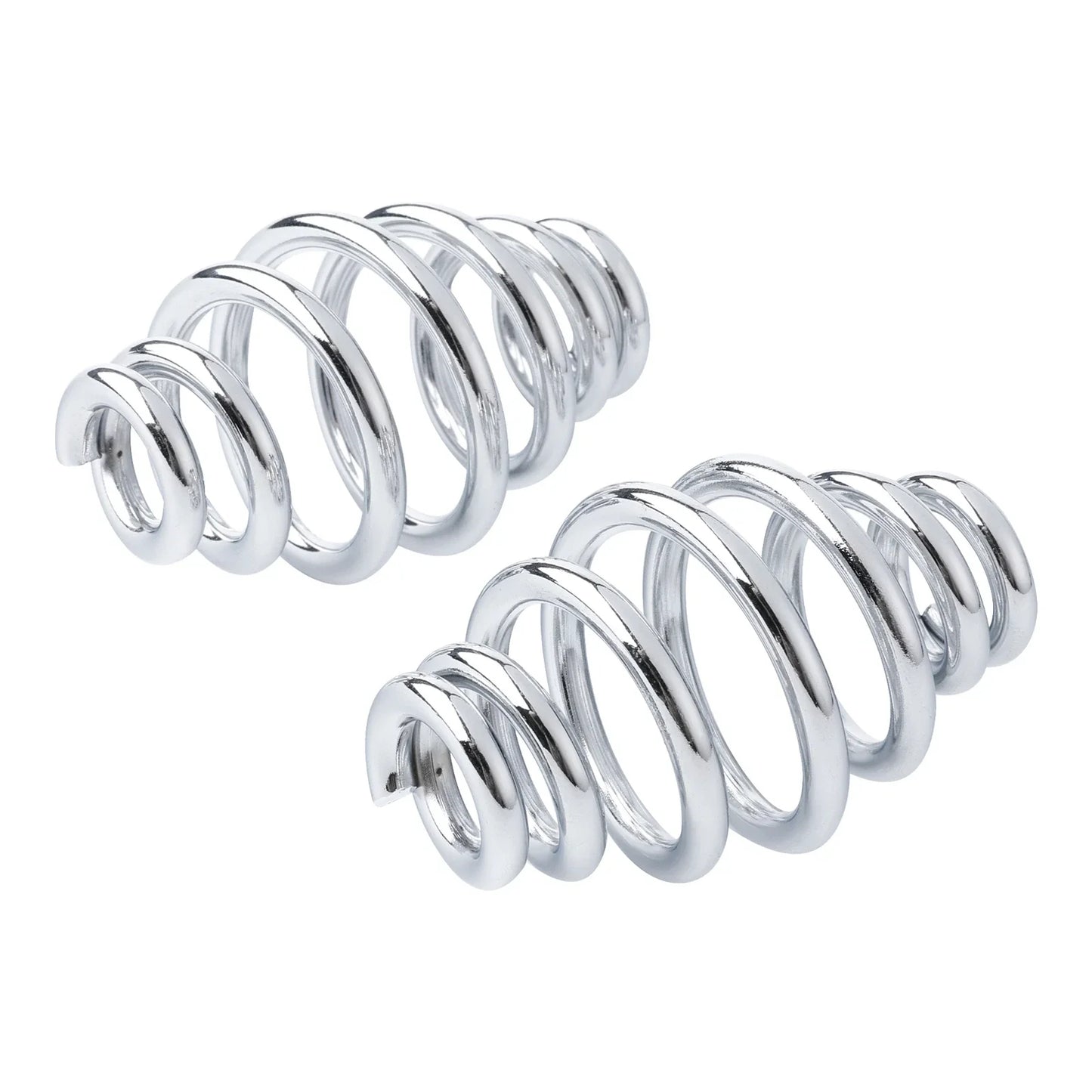 Chrome 3" Barrel Coiled Solo Seat Springs for Harley Bobber Softail Chopper