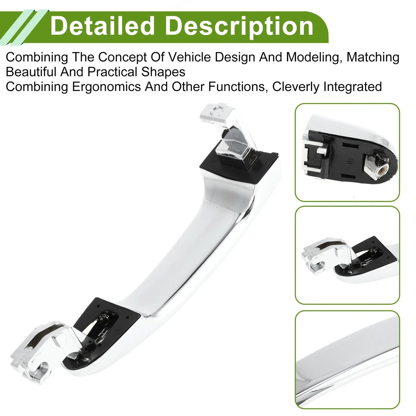 Exterior Door Handle for Hyundai Kia Silver Tone Front Right (2011-2016)