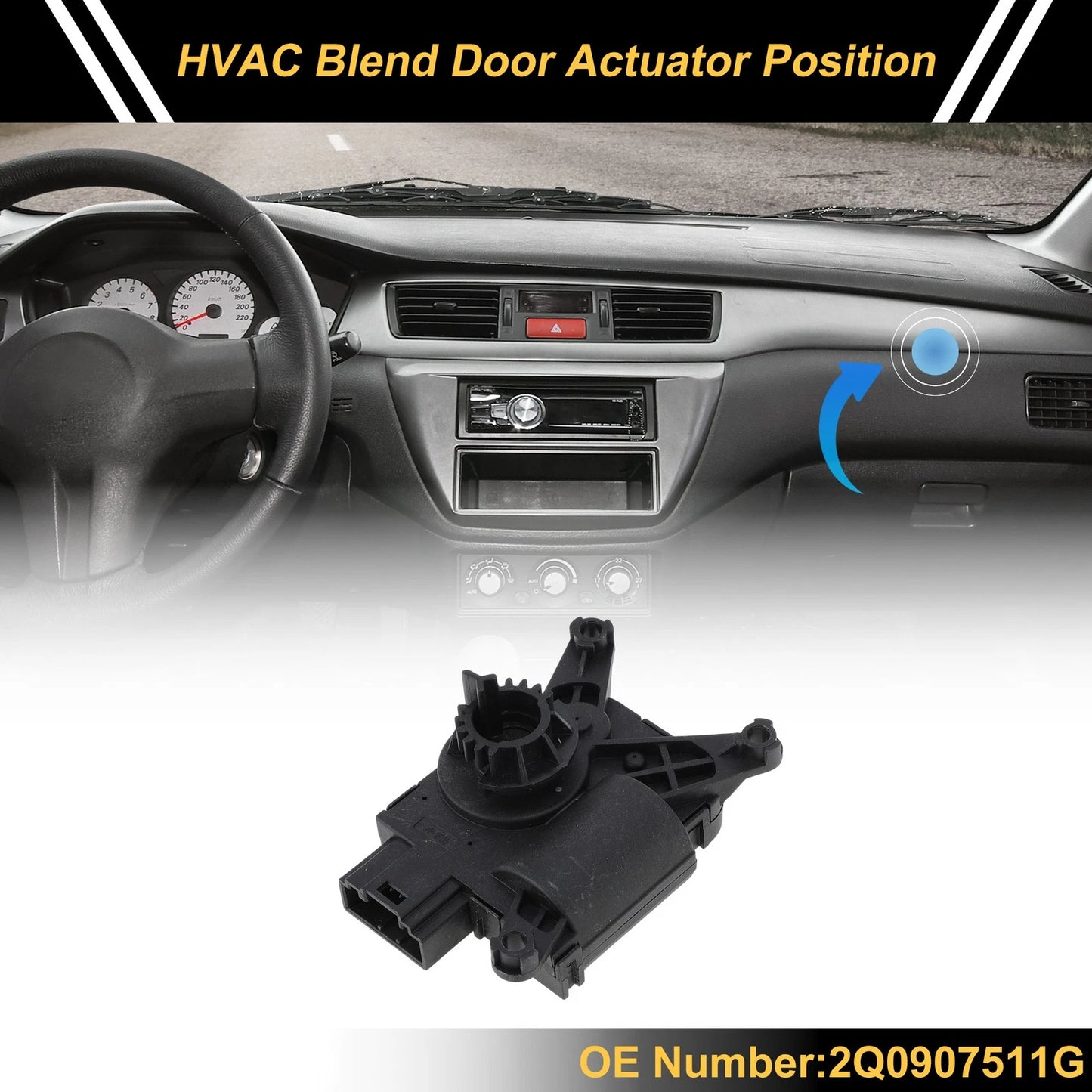 HVAC Heater Blend Door Actuator for Volkswagen Tiguan (2012–2016) No. 2Q0907511G