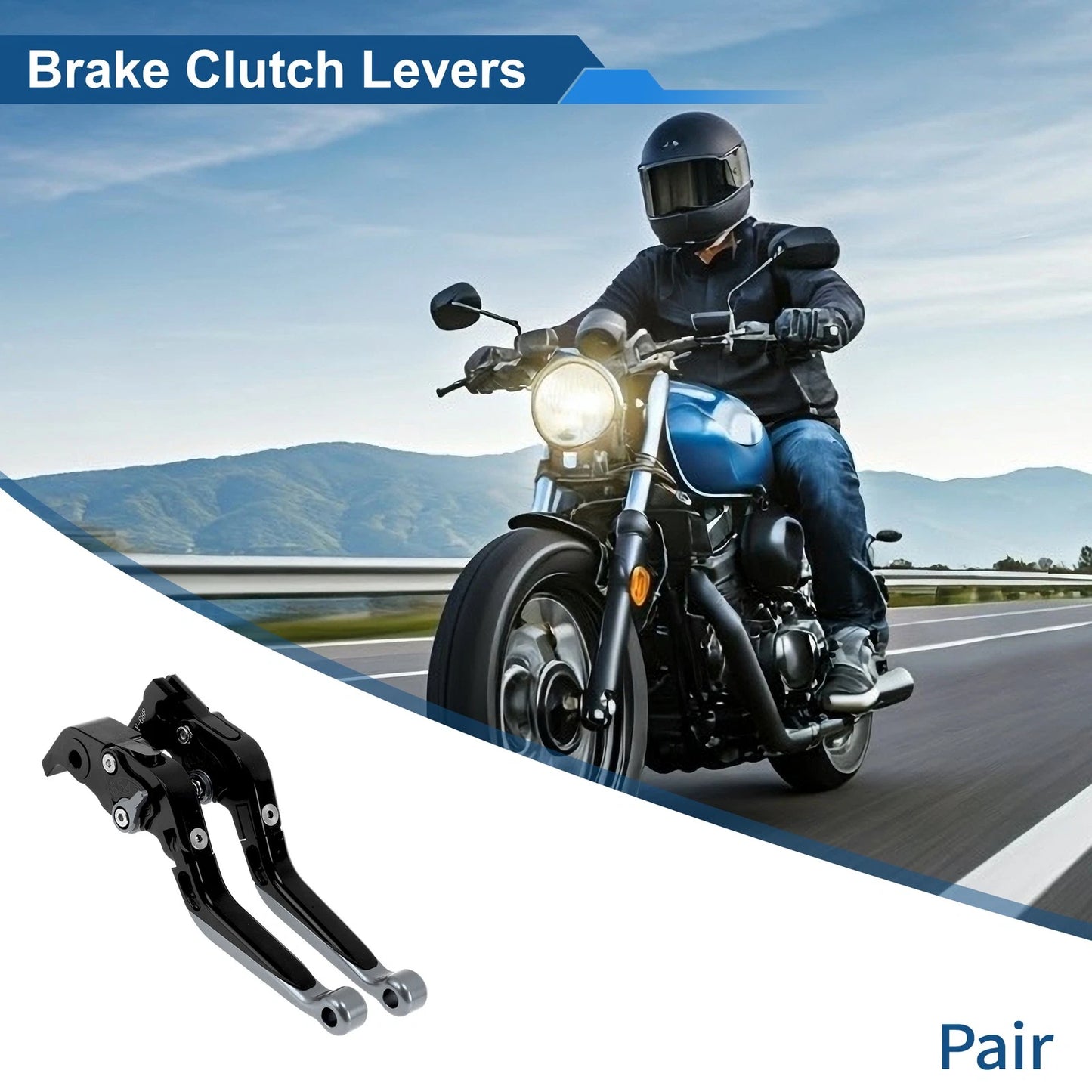 Short/Long Brake Clutch Levers for Yamaha YZF-R1 (2004–2008) Black Titanium End