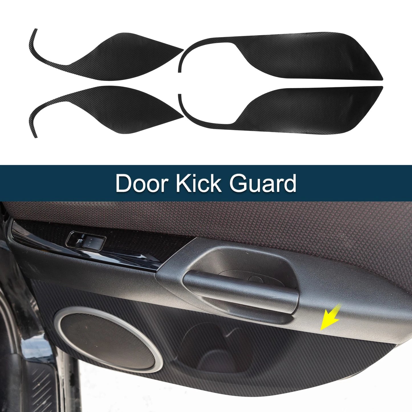Door Kick Guard for Mazda 3 Axela (2014–2016) Front Rear Driver Passenger