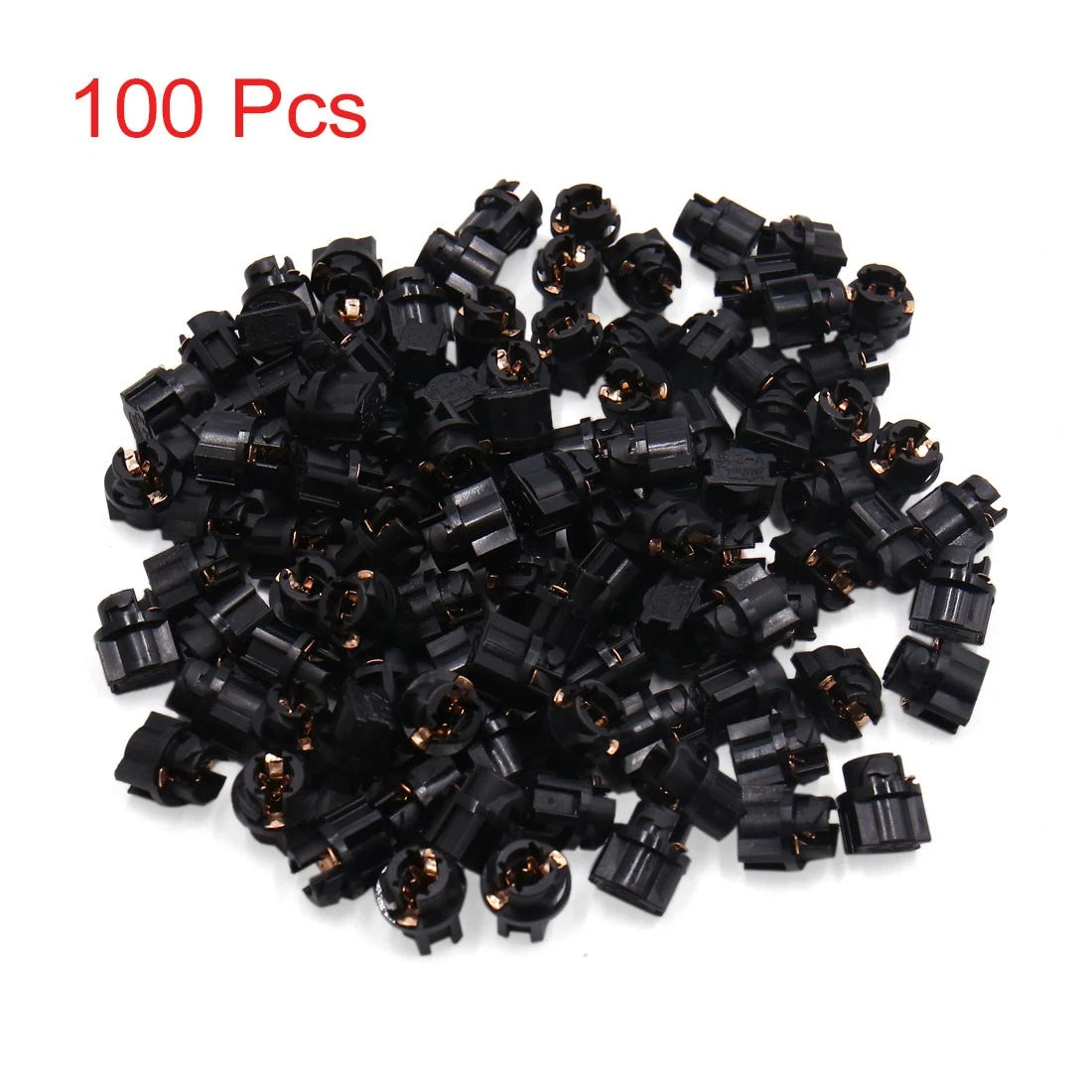 100 Pcs T5 Light Bulb Socket Adapter Connector for Car Instrument Dashboard
