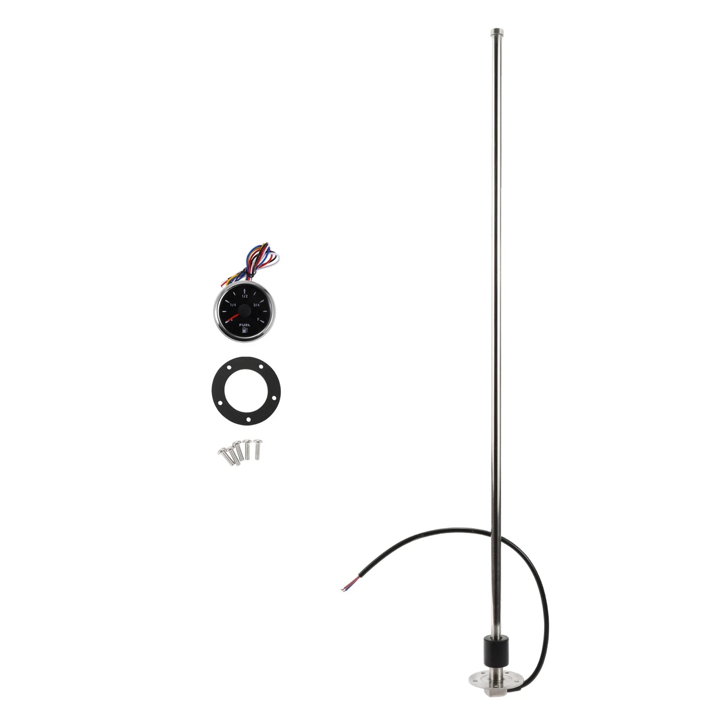 Fuel Sending Unit and Gauge Kit 0-190ohm 850mm for Boat Car Truck