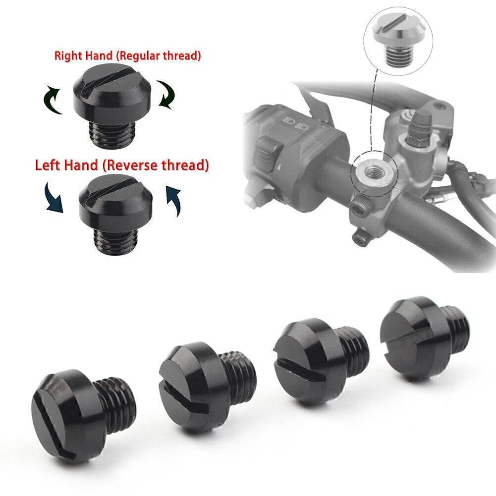 4X M10 Mirror Hole Plug for Yamaha Honda Suzuki Kawasaki BMW Aluminum