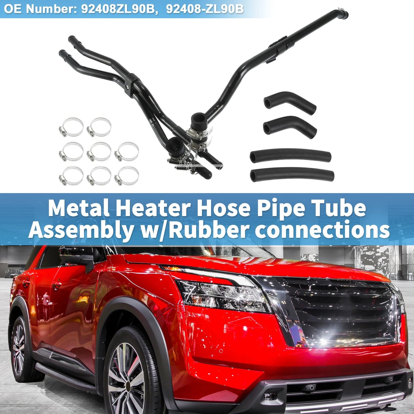 Set of 1 Radiator Expansion Tank Hose Pipe for Nissan Pathfinder (No. 92408ZL90B)