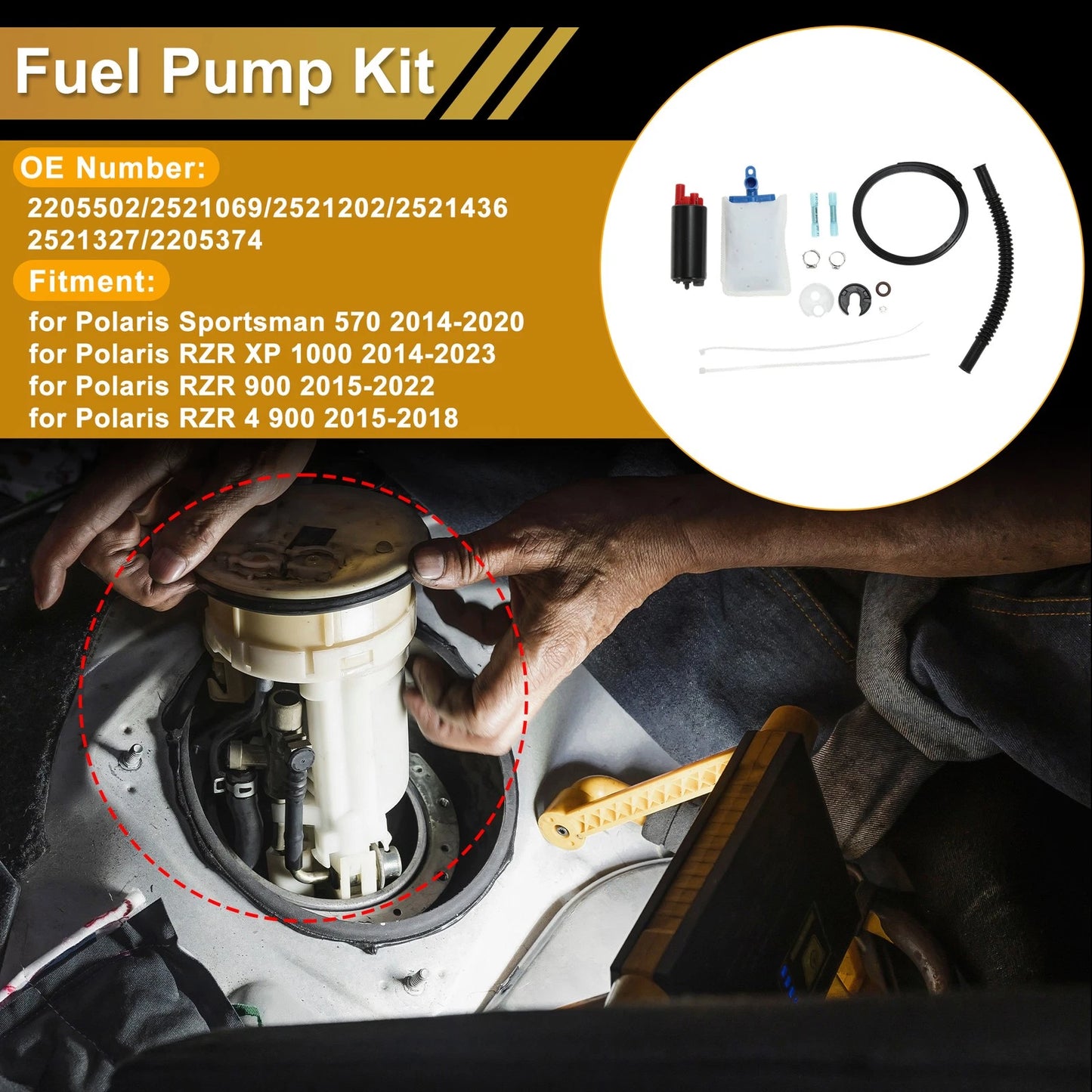 Fuel Pump for Polaris Sportsman 570 (2014–2020) Replaces 2205502