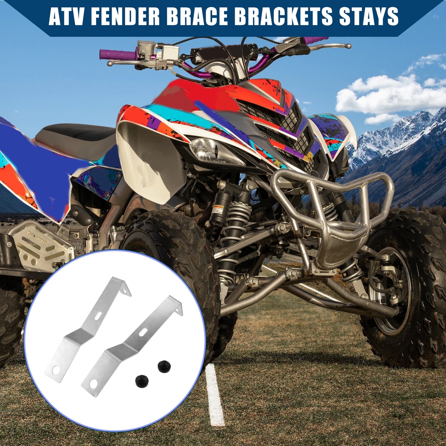 Rear Fender Brace Brackets for Yamaha Banshee (1987–2006) - 1 Pair