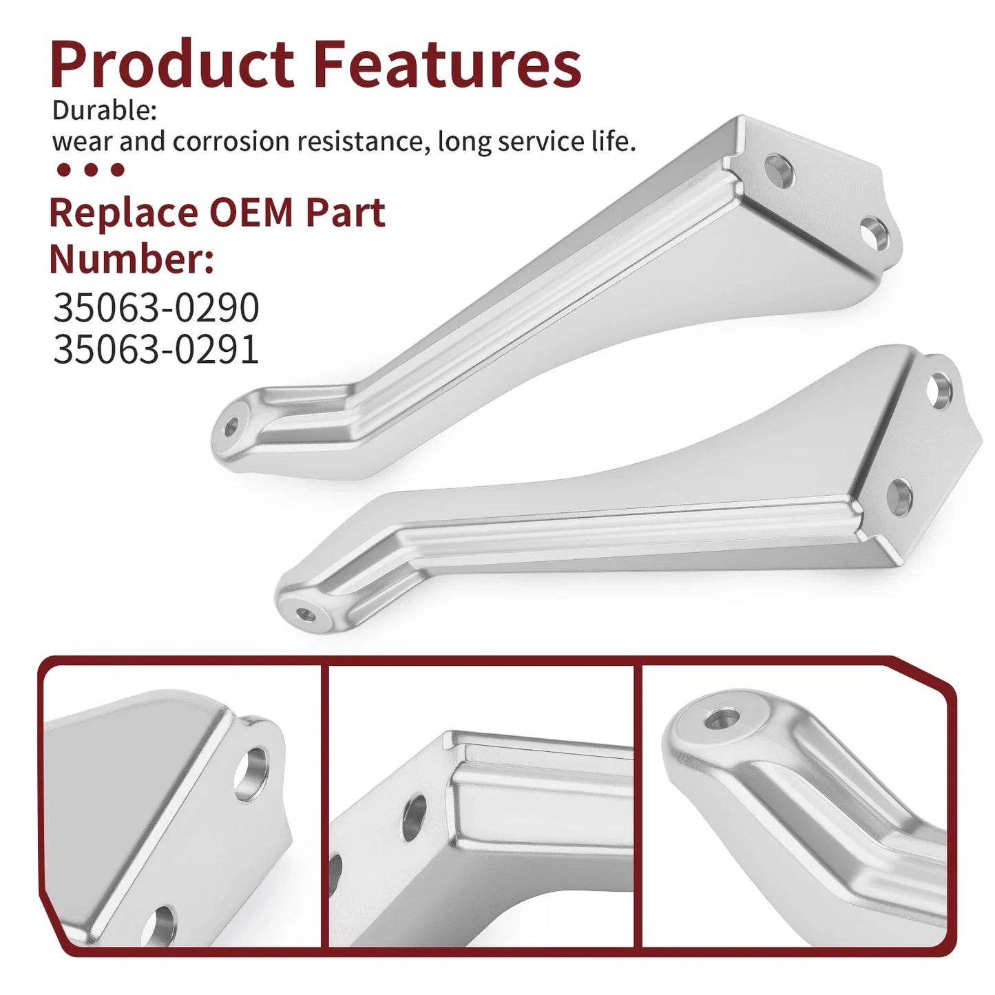 Rear Fender Bracket 2 x for Kawasaki KFX450R (2008–2014)