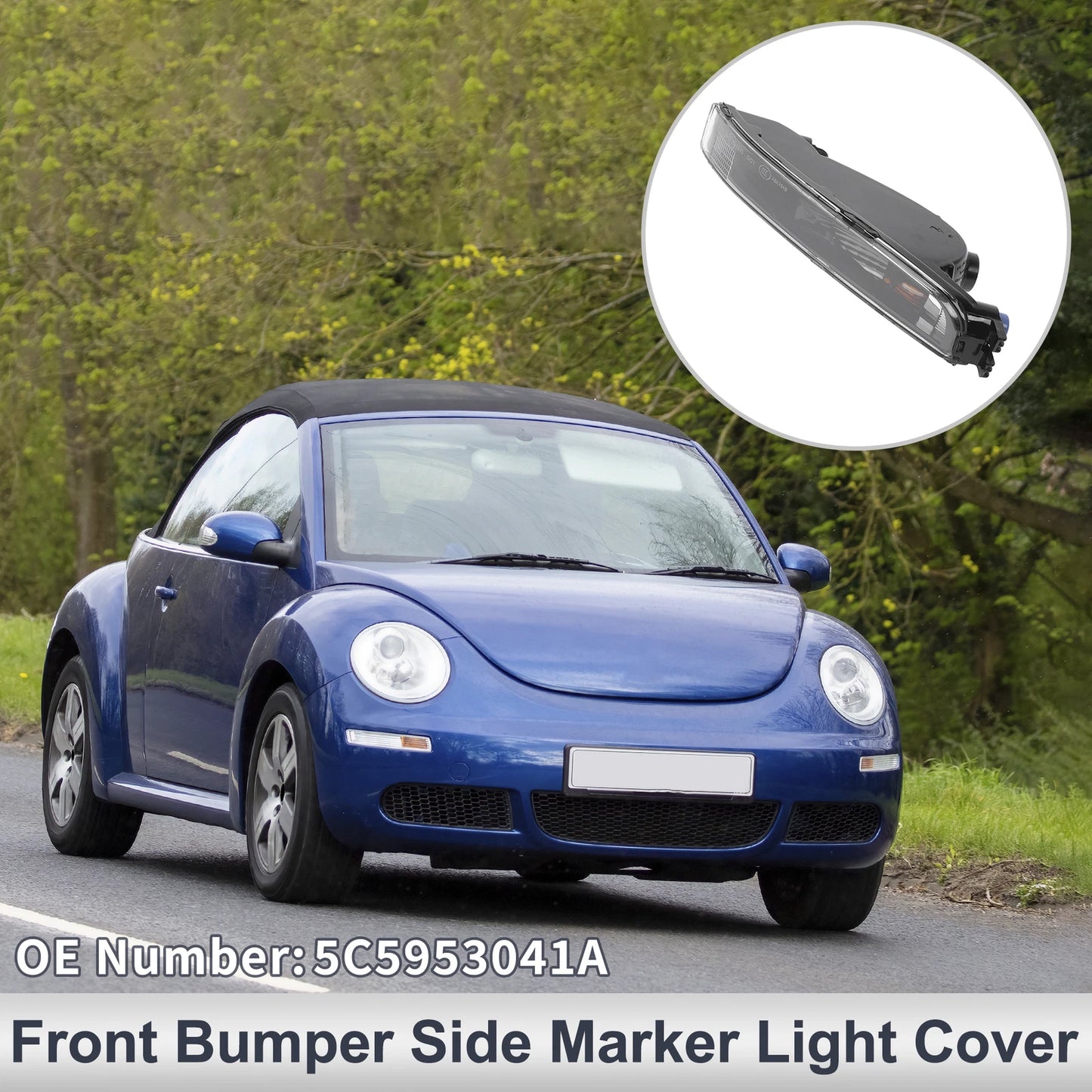 1 Pc Side Marker Light Cover for VW Beetle (2006–2010) No. 5C5953041A