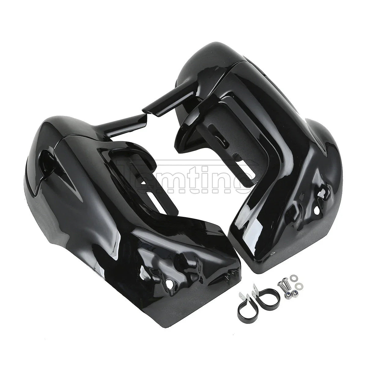 Lower Vented Leg Fairings Black for Harley Touring Street Glide (1983-2013)