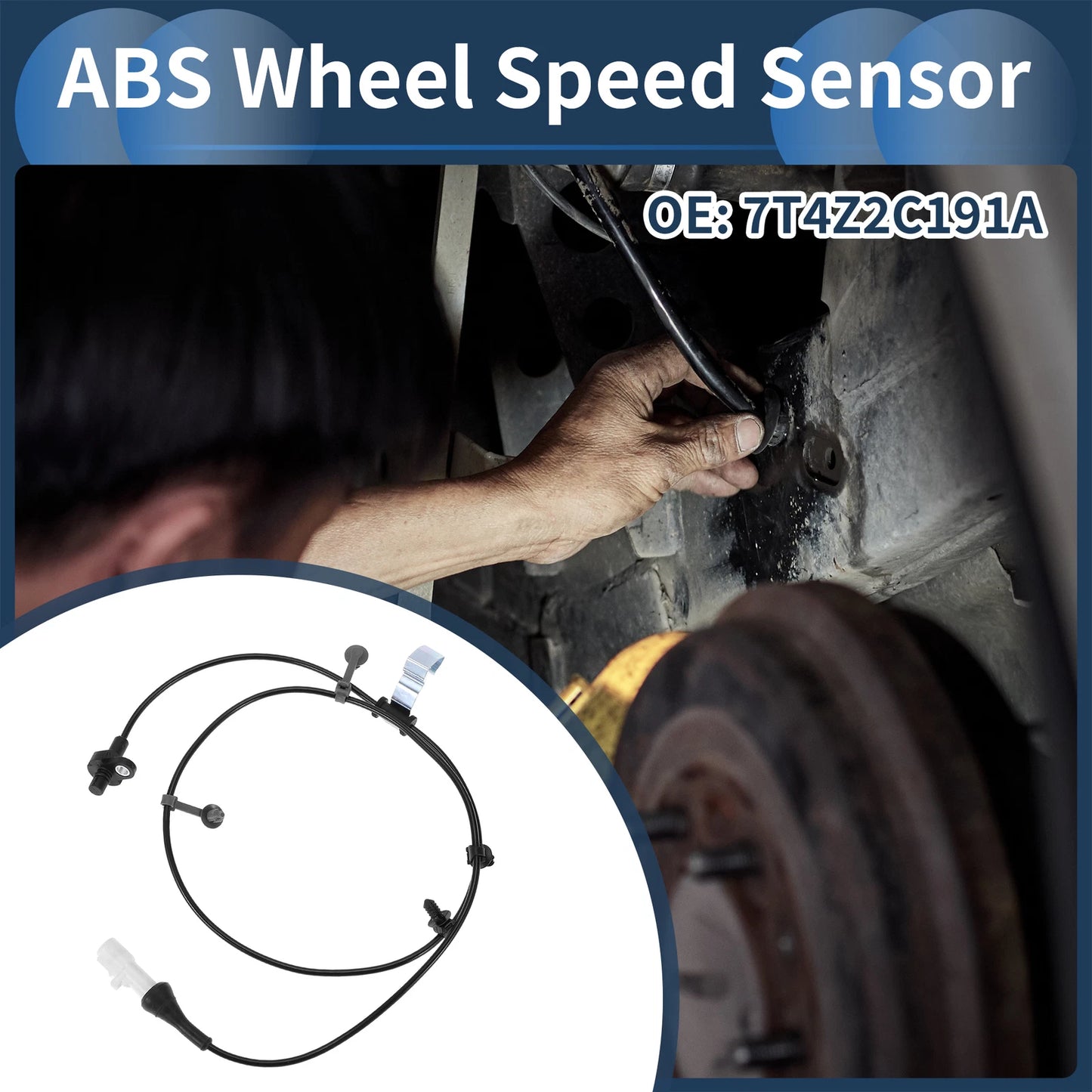 ABS Wheel Speed Sensor No. 7T4Z2C191A for Ford Edge (2007–2014) FWD Rear Left