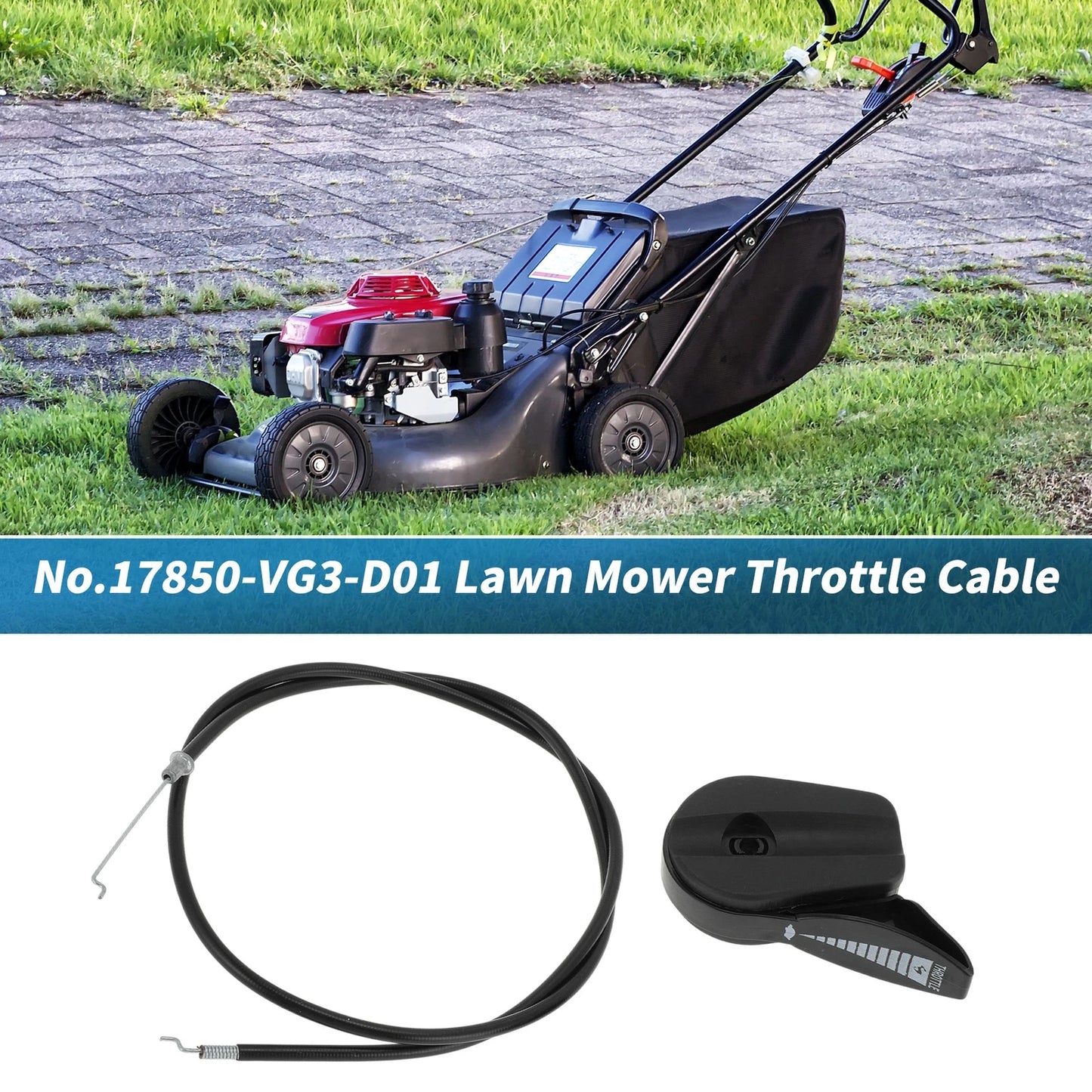 Throttle Cable No.17850-VG3-D01 for Honda HRR216K2 HRR216K3 HRS216K1 (2005–2019)